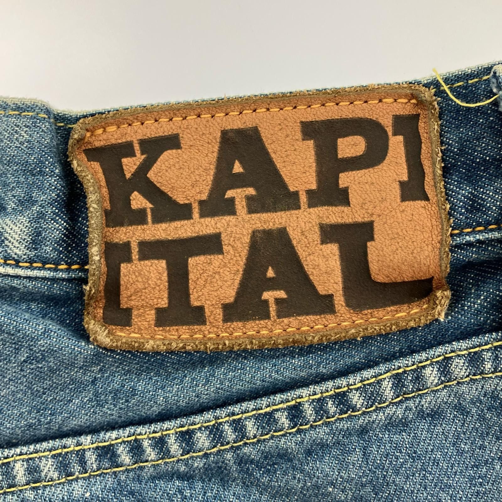 Kapital Kountry KAPITAL KOUNTRY Bone Denim Shorts Blue 34 Size US 33 - 5 Thumbnail