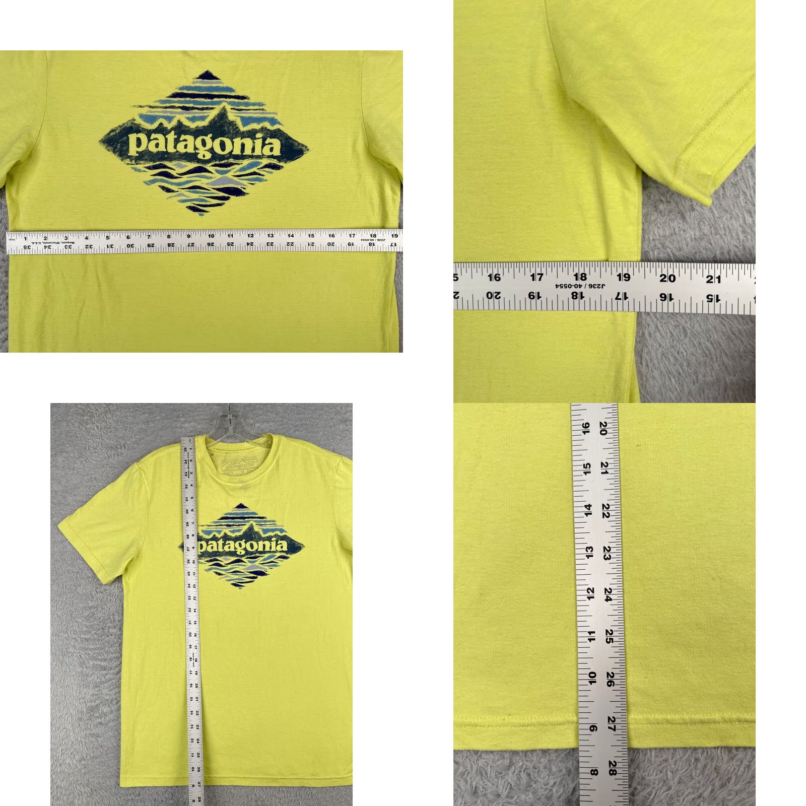 Patagonia Patagonia Men’s T-Shirt Medium Yellow Slim Fit Crew Neck Cotton Blend Jersey Size US M / EU 48-50 / 2 - 8 Thumbnail