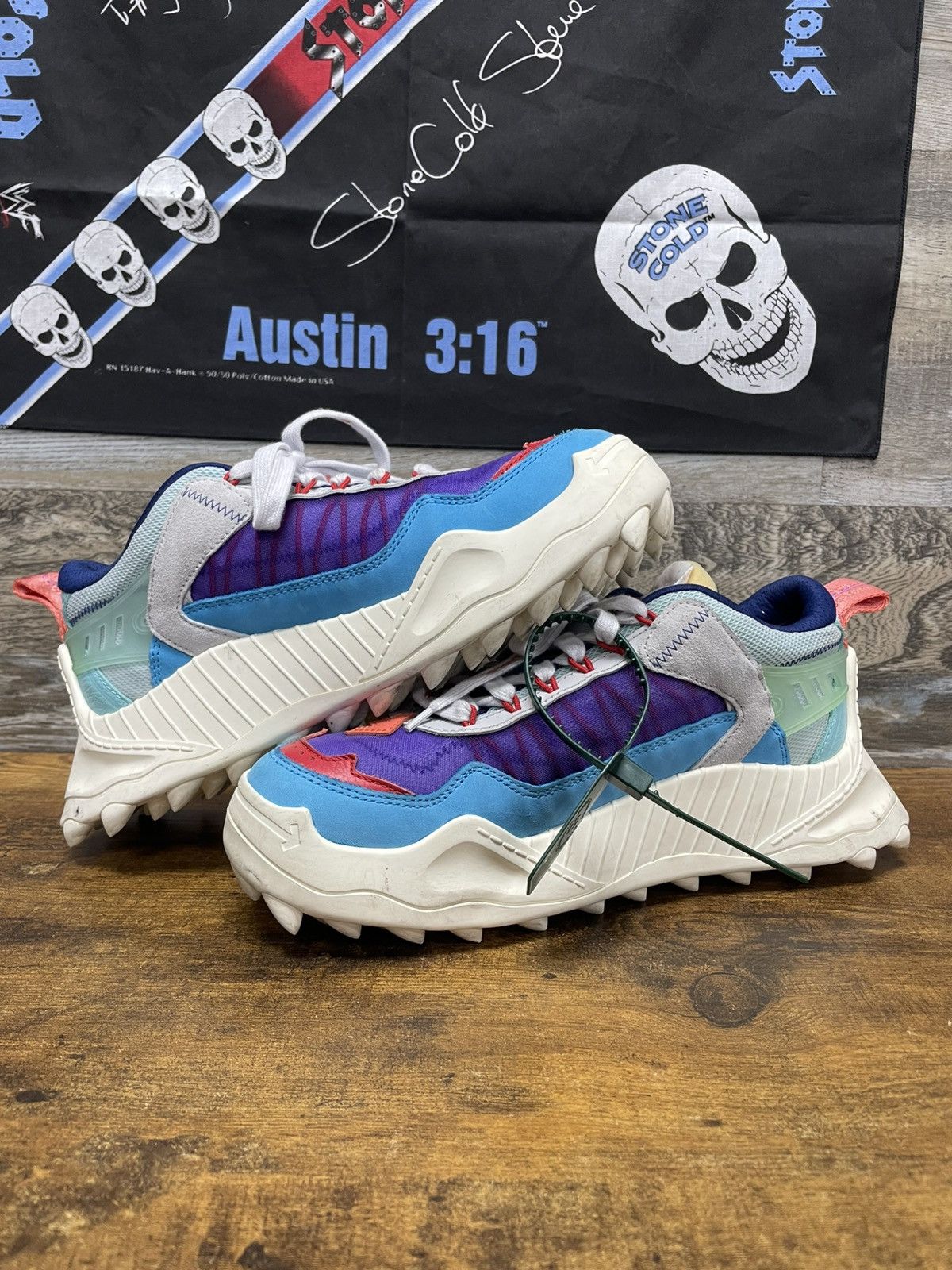 Off-White Off-White ODSY-1000 Blue Multi Color Sneakers Size 41/US8 Size US 8 / EU 41 - 2 Thumbnail