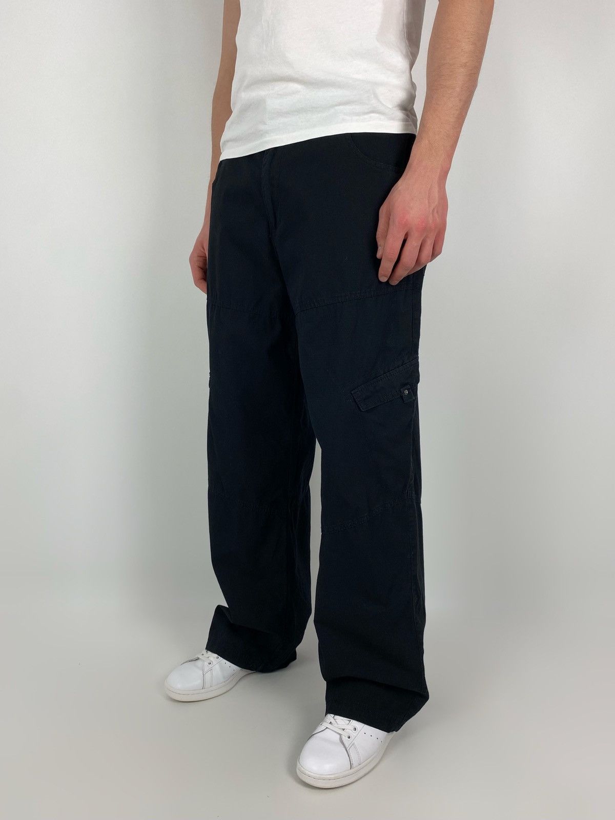 Airwalk 2000’s Vintage Airwalk Black Ripstop Baggy Cargo Pants Size US 35 - 2 Thumbnail