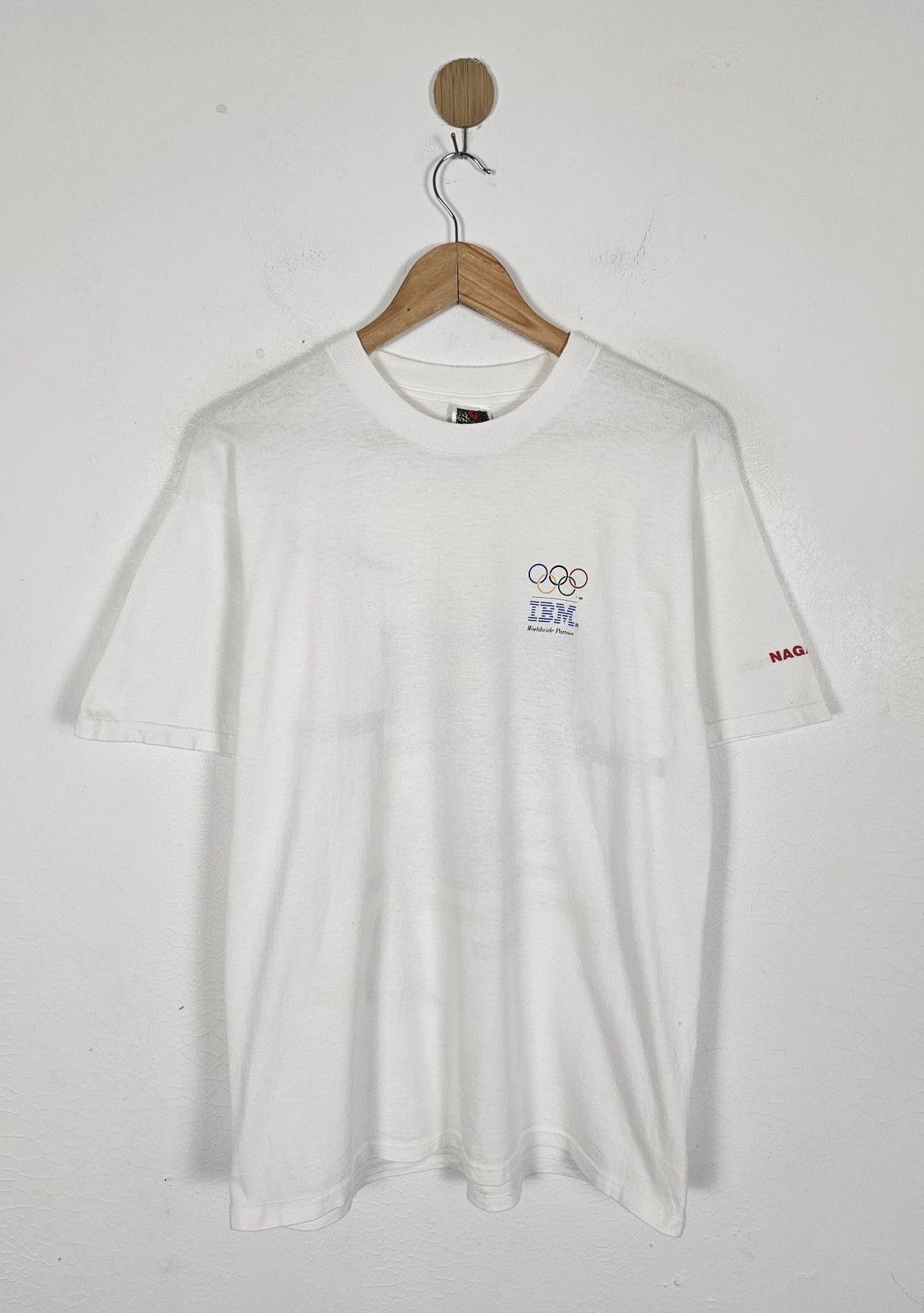 Vintage Vintage IBM Microsoft Nagano 1998 ski tee shirt Size US L / EU 52-54 / 3 - 2 Thumbnail