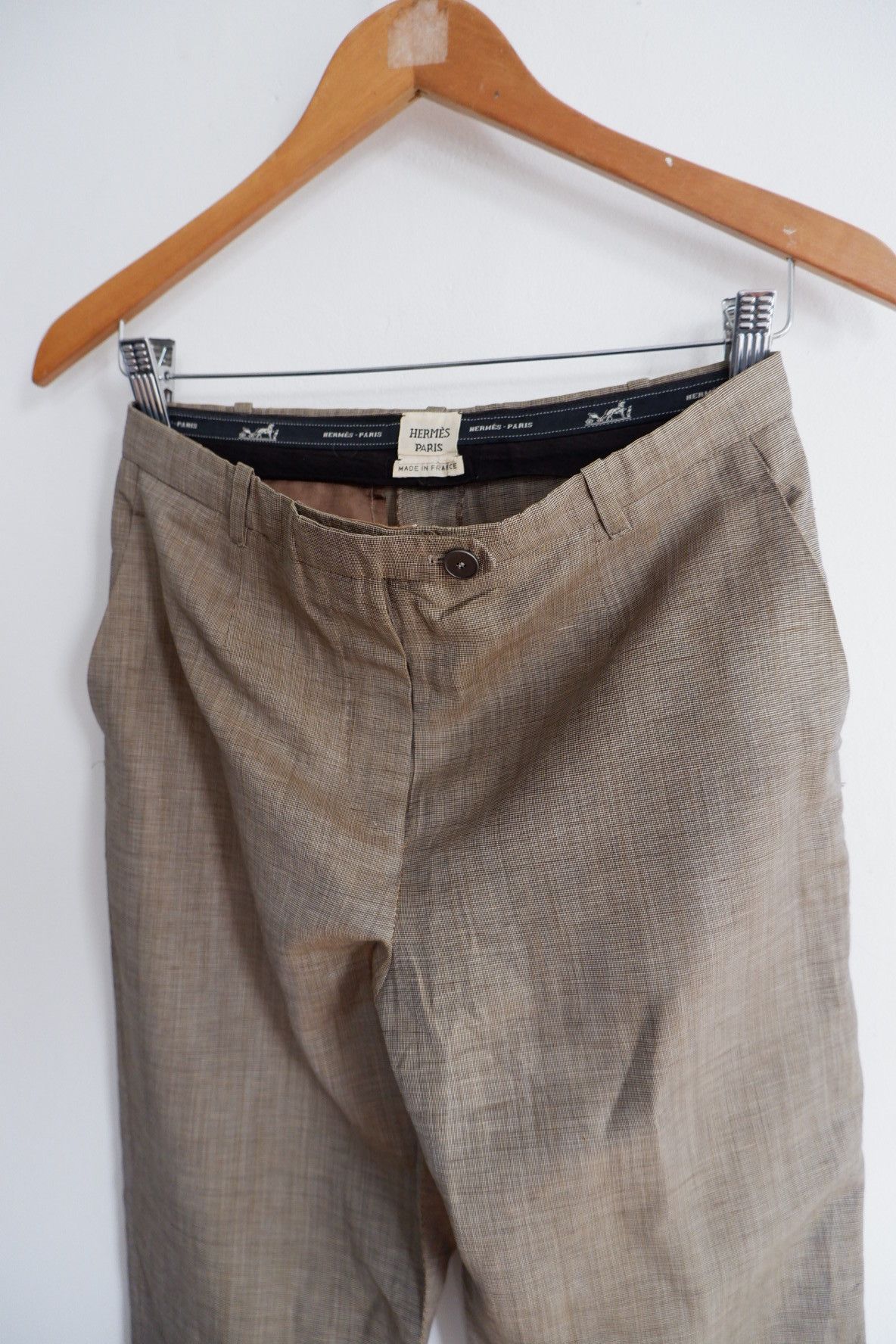 Hermes Vintage Hermes by Maison Margiela Linen Wool Pants Size US 26 / EU 42 - 4 Thumbnail