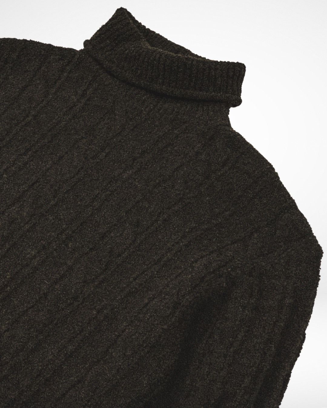 Giorgio Armani F/W 2000 Mohair Knit Elongated Turtle Neck Sweater Size US M / EU 48-50 / 2 - 4 Thumbnail