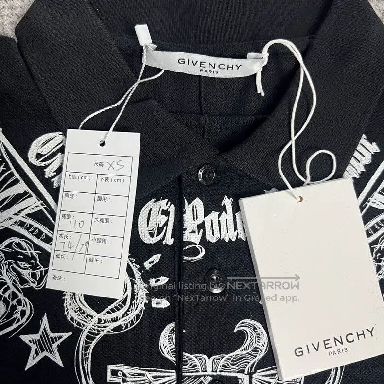 Givenchy Givenchy Black and White Printed Short Sleeve Polo Size US XS / EU 42 / 0 - 2 Thumbnail