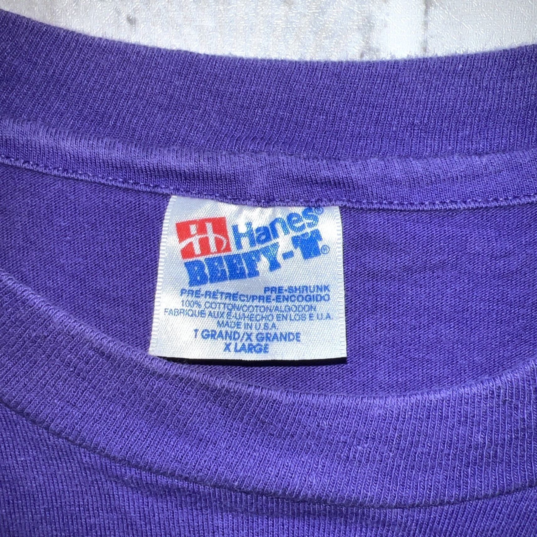 Hanes VINTAGE Hanes Purple Ride Share T-Shirt MENS XL USA Stitch Shirt Size US XL / EU 56 / 4 - 4 Thumbnail