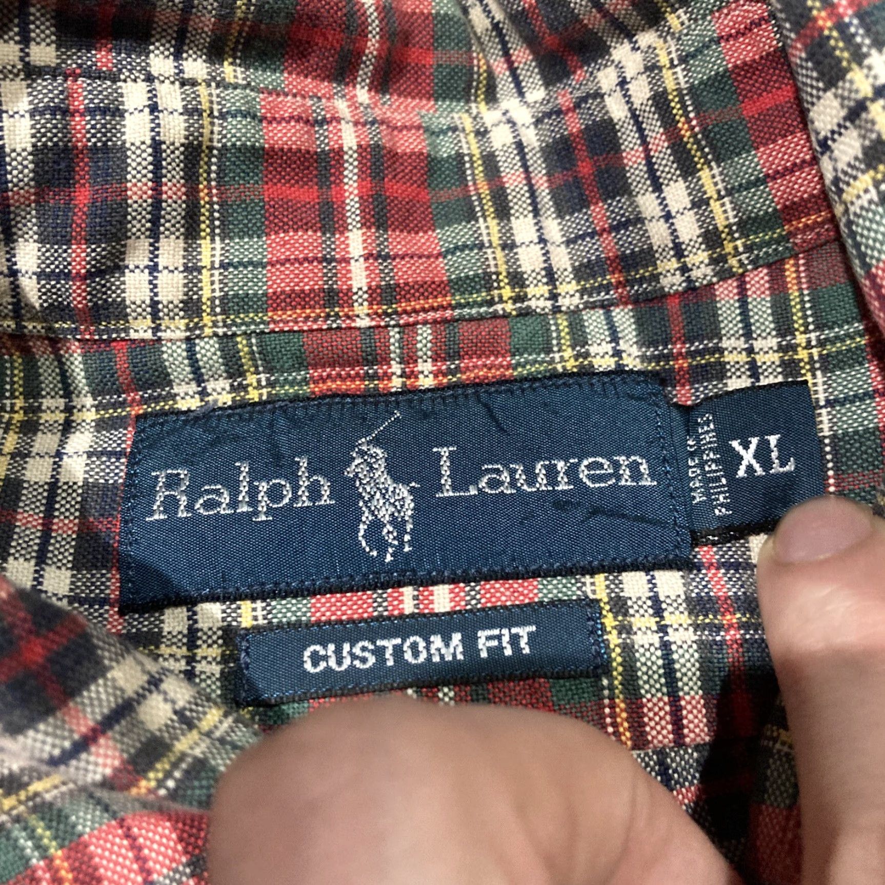 Ralph Lauren Ralph Lauren Custom Fit Shirt Mens XL Long Sleeve Button-Down Embroidered Plaid Size US XL / EU 56 / 4 - 3 Thumbnail