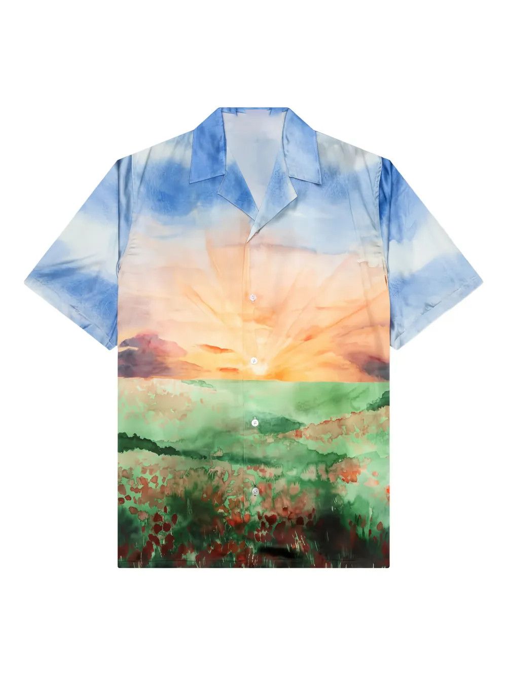 Other Blue Sunset Shirt – Men’s Casual Short-Sleeve Button-Up Size US M / EU 48-50 / 2 - 3 Thumbnail