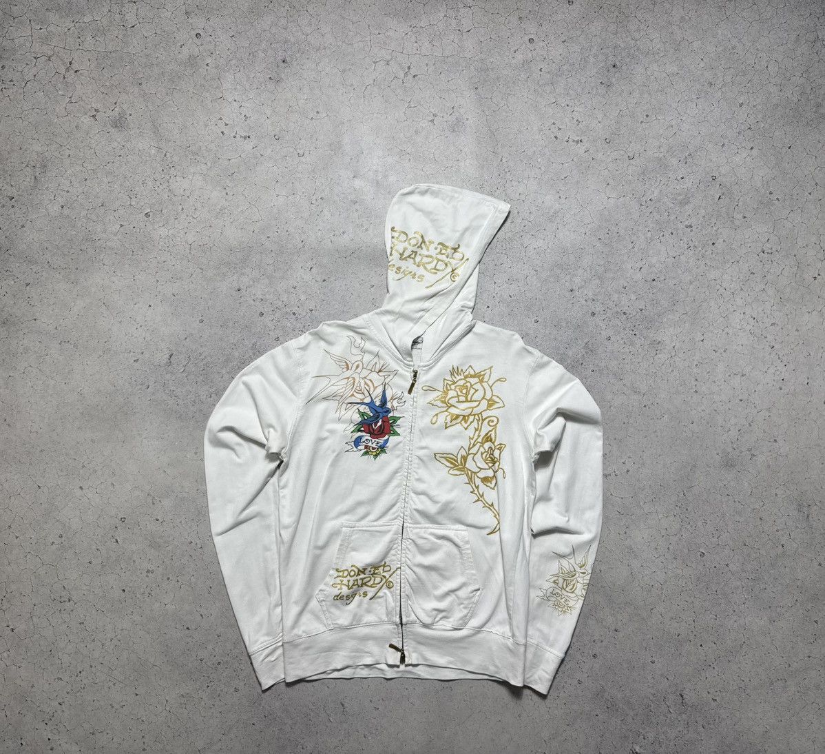 Ed Hardy Ed Hardy by Christian Audigier Women’s Full Zip Hoodie White Size XL / US 12-14 / IT 48-50 - 2 Thumbnail