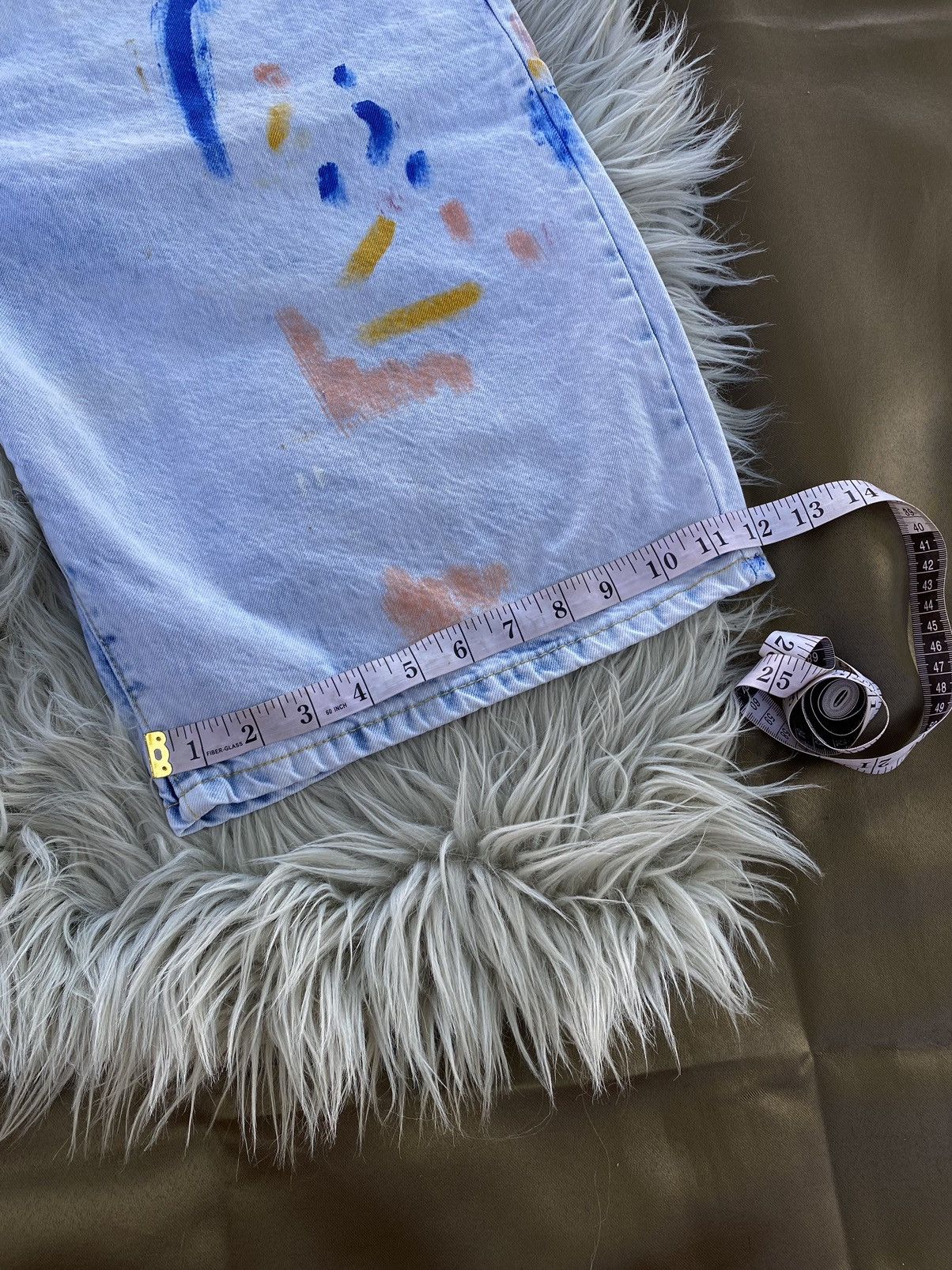 Levi's Levi’s 569 Distressed Painted Bleached Baggy Jeans Shorts 38 Size US 38 / EU 54 - 5 Thumbnail