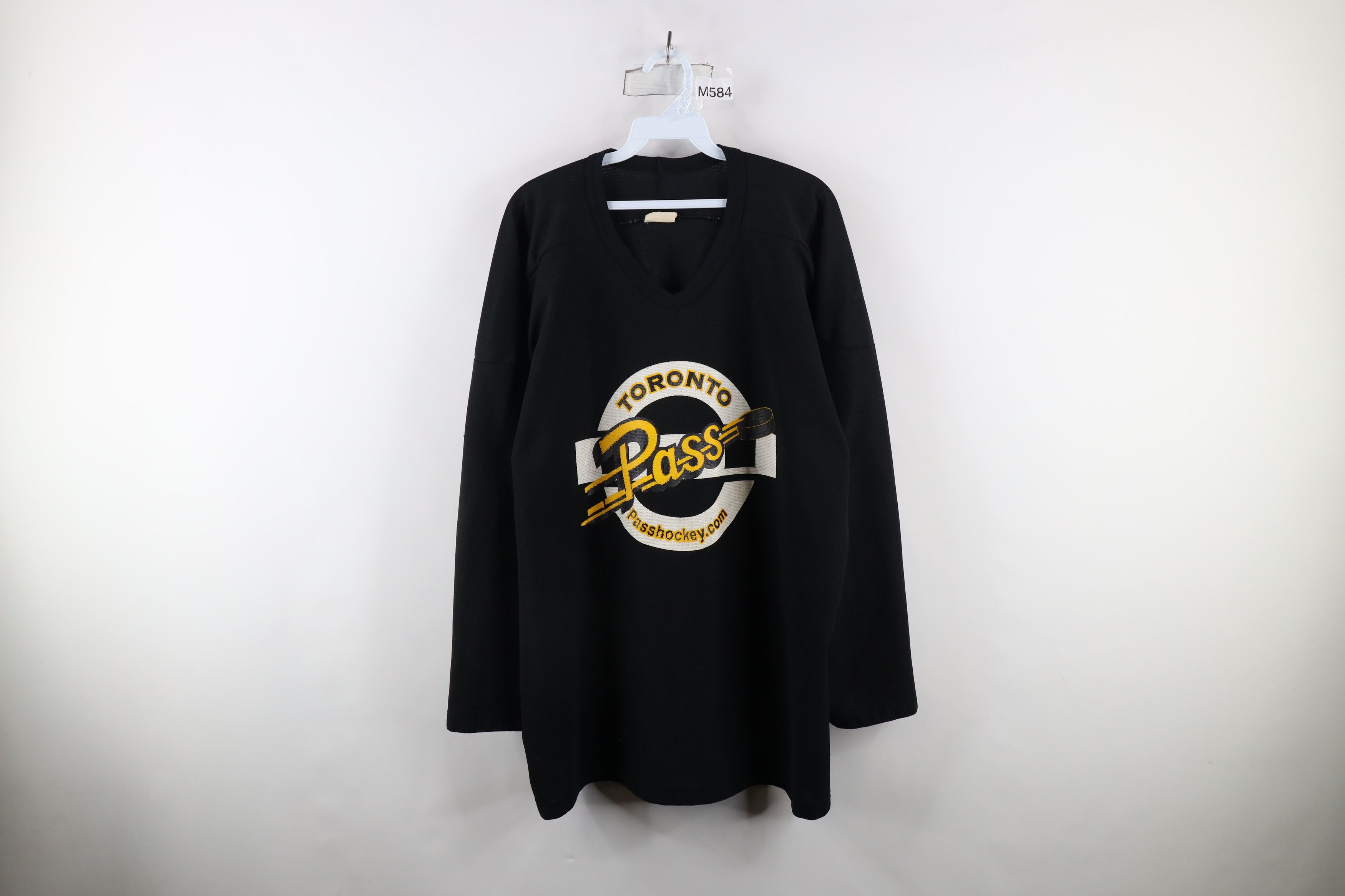 Vintage Vintage 90s Spell Out Pass Hockey Toronto Hockey Jersey Size US L / EU 52-54 / 3 - 1 Thumbnail