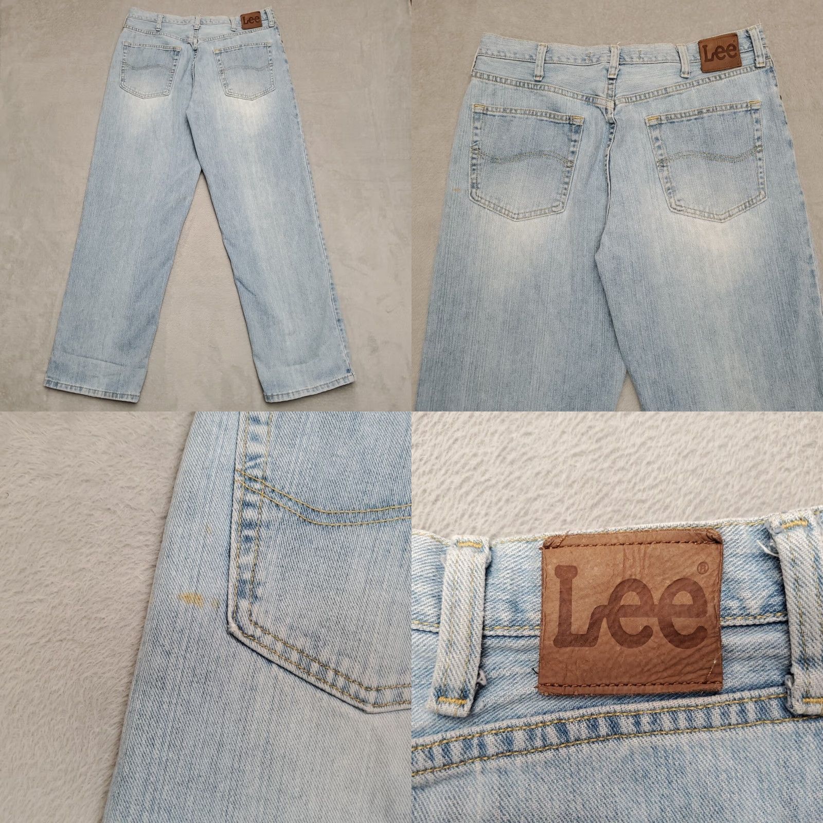 Lee VINTAGE Lee Jeans Mens 34x30 Blue Denim Relaxed Loose Casual Baggy Y2K Jeans Mens Blues Denim 34 30 Baggy Relaxed Size US 34 / EU 50 - 8 Thumbnail