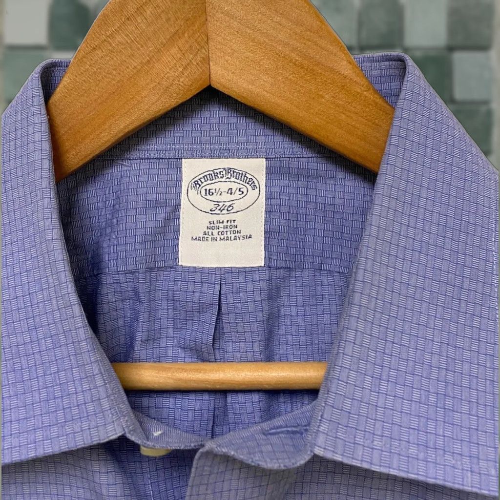 Brooks Brothers Brooks Brothers 346 Button-Up Shirt Blue 16.5 Men's ...