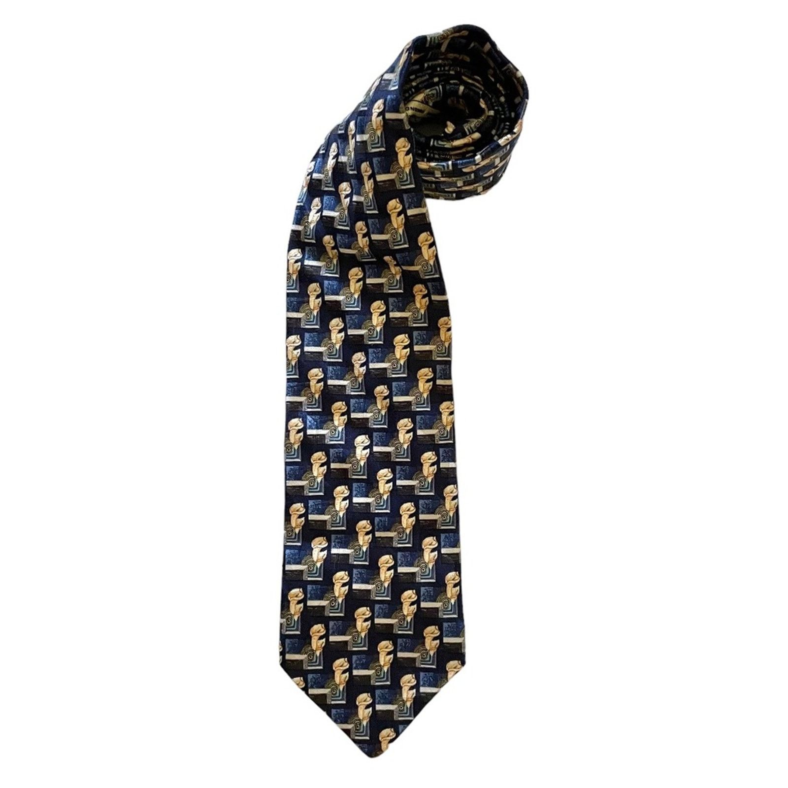 Ermenegildo Zegna Ermenegildo Zegna Blue Calla Lily Floral Patterned Silk Tie Size ONE SIZE - 10 Thumbnail