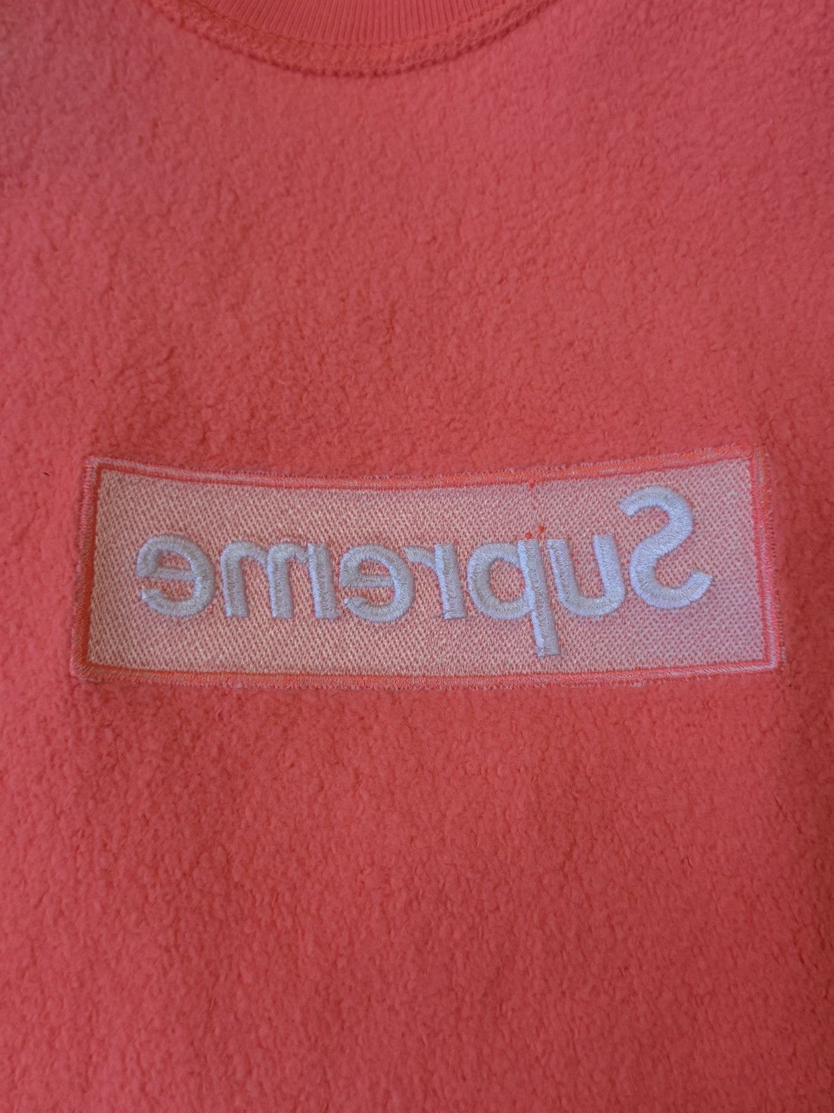 Supreme Supreme FW18 Fluorescent Pink Box Logo Crewneck Size US M / EU 48-50 / 2 - 8 Thumbnail