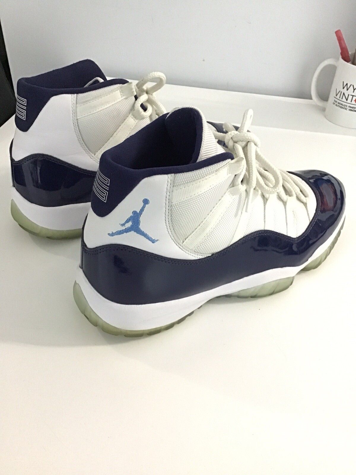 Pre-owned Jordan Nike Jordan 11 Retro Unc Win Like 82 Shoes In Blue/white