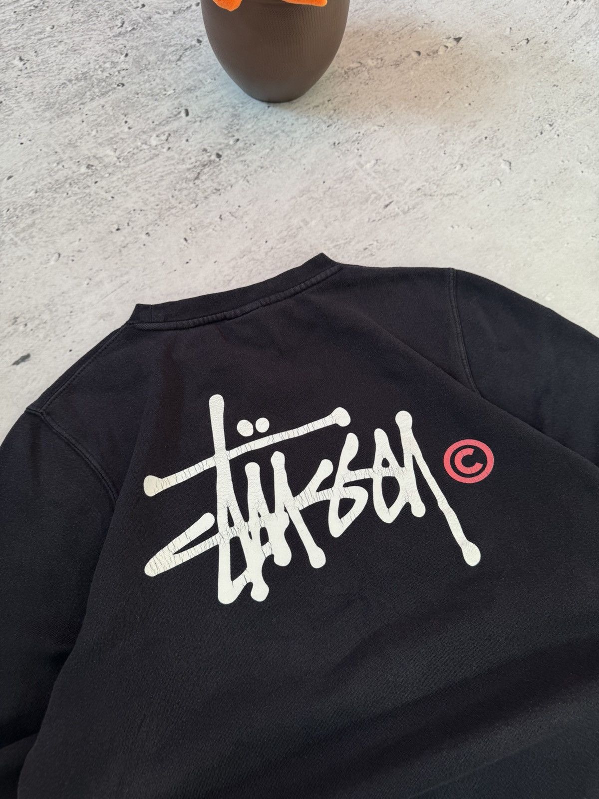 Stussy × Vintage STUSSY CENTER HAFT LOGO OVERSIZE BAGGY FIT SWEATSHIRT Size US M / EU 48-50 / 2 - 8 Thumbnail