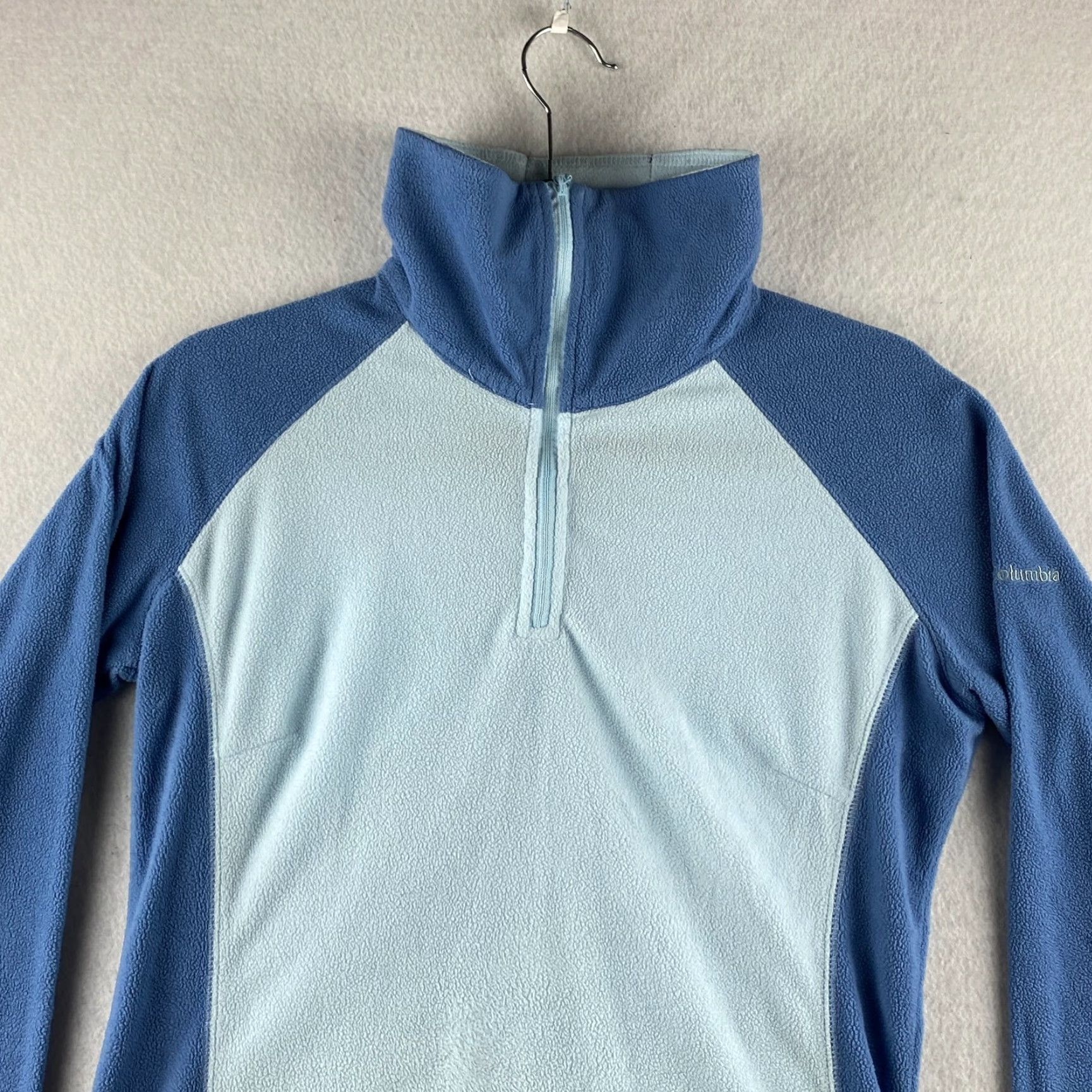 Vintage Columbia Sweater Womens Medium Blue Fleece 1/4 Zip High Neck Windstopper Hiking Shirt Size M / US 6-8 / IT 42-44 - 2 Thumbnail