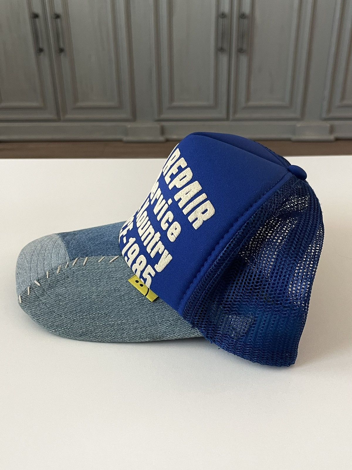 Kapital × Kapital Kountry Kapital Kountry Denim Patchwork Trucker Hat Size ONE SIZE - 2 Thumbnail