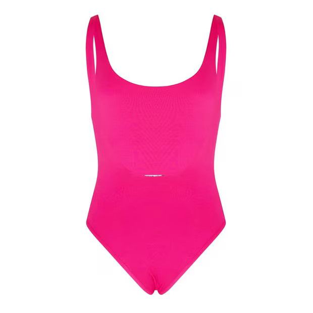 Balmain o1g2r1mq0924 Logo Swimsuit in Pink & White Size S / US 4 / IT 40 - 2 Thumbnail