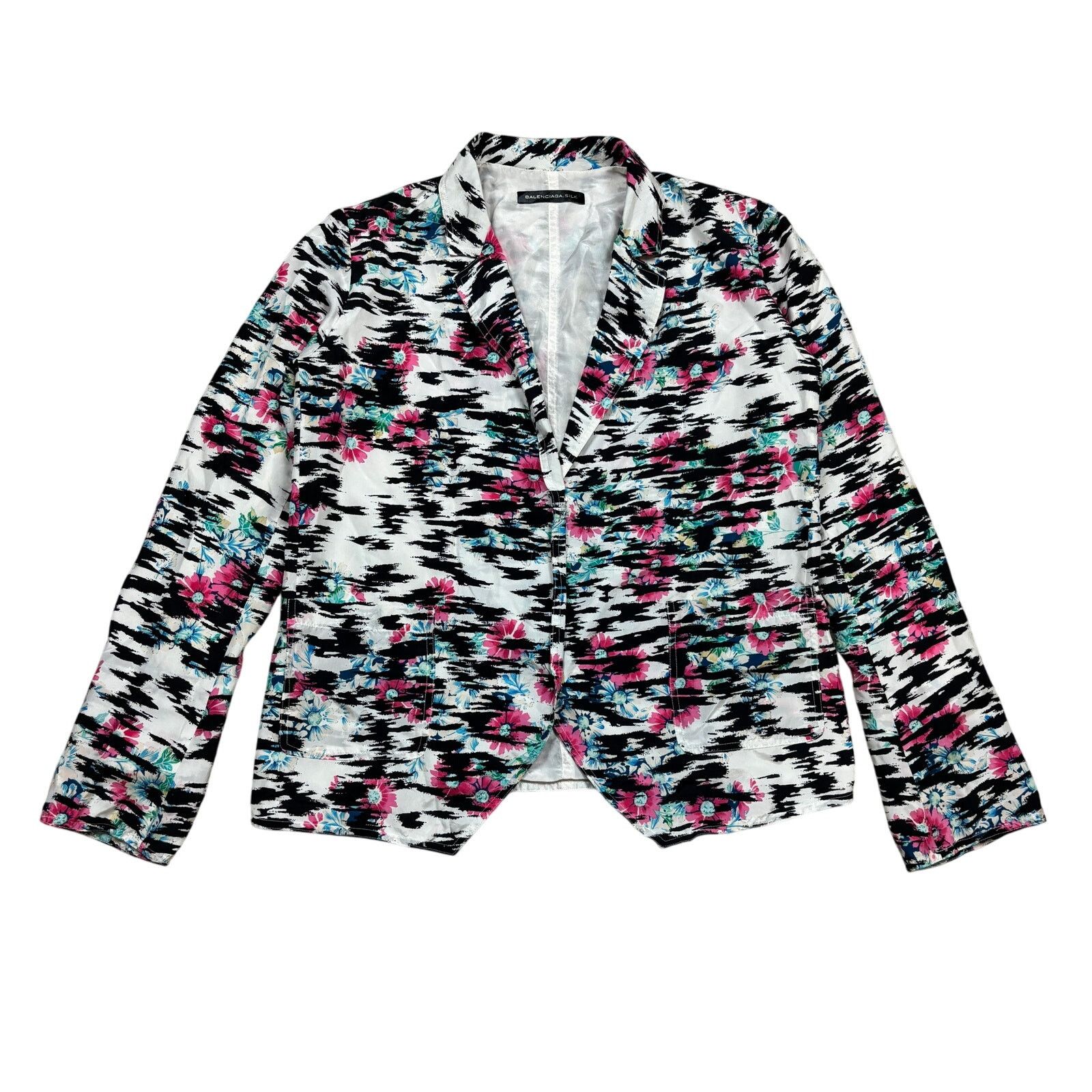 Balenciaga Balenciaga Silk Digitized Zebra Print Blazer Jacket Size 40 Size S / US 4 / IT 40 - 1 Thumbnail