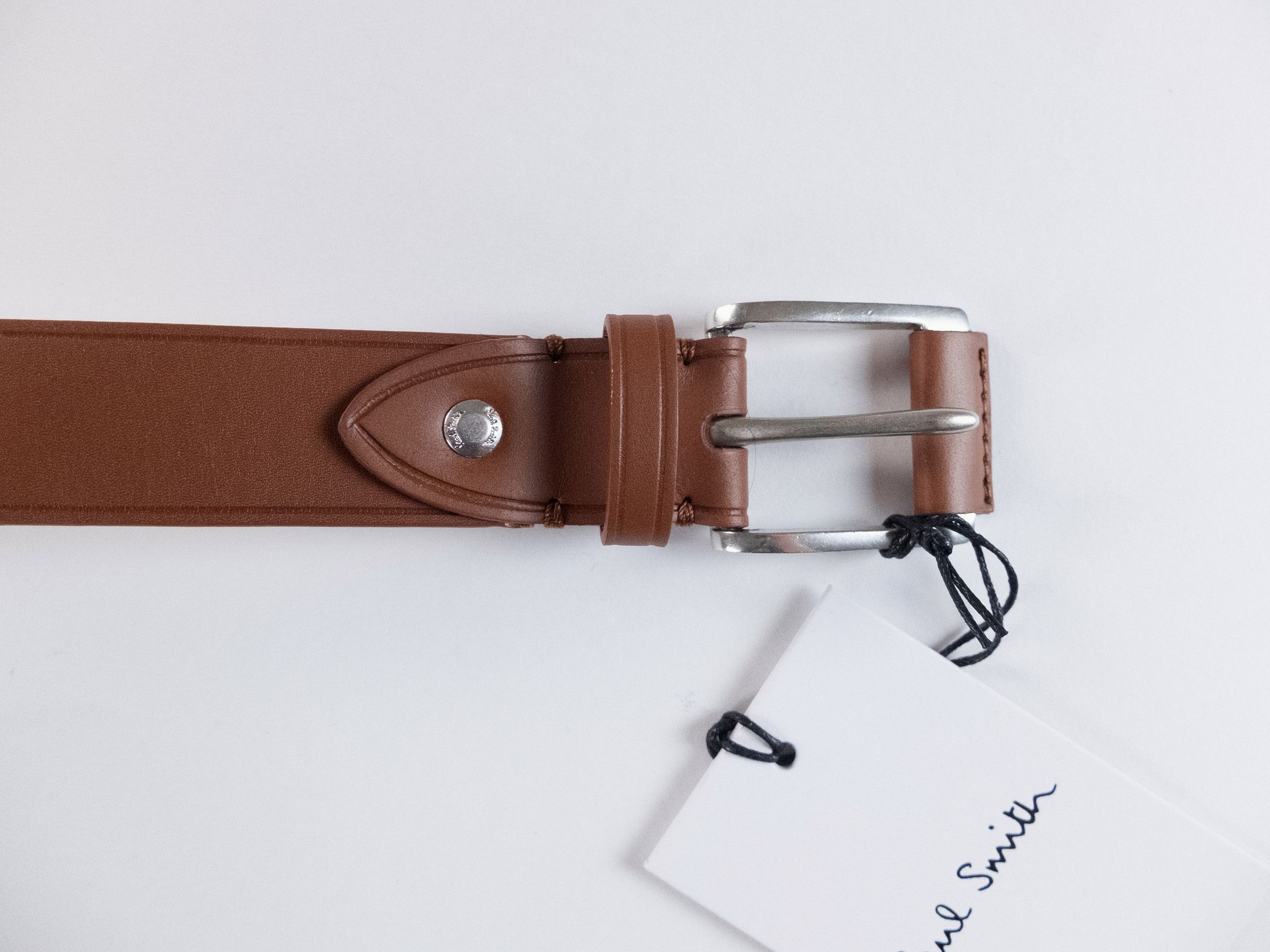 Paul Smith PAUL SMITH mainline tan brown leather belt Size 90 / 34 Size 34 - 3 Thumbnail