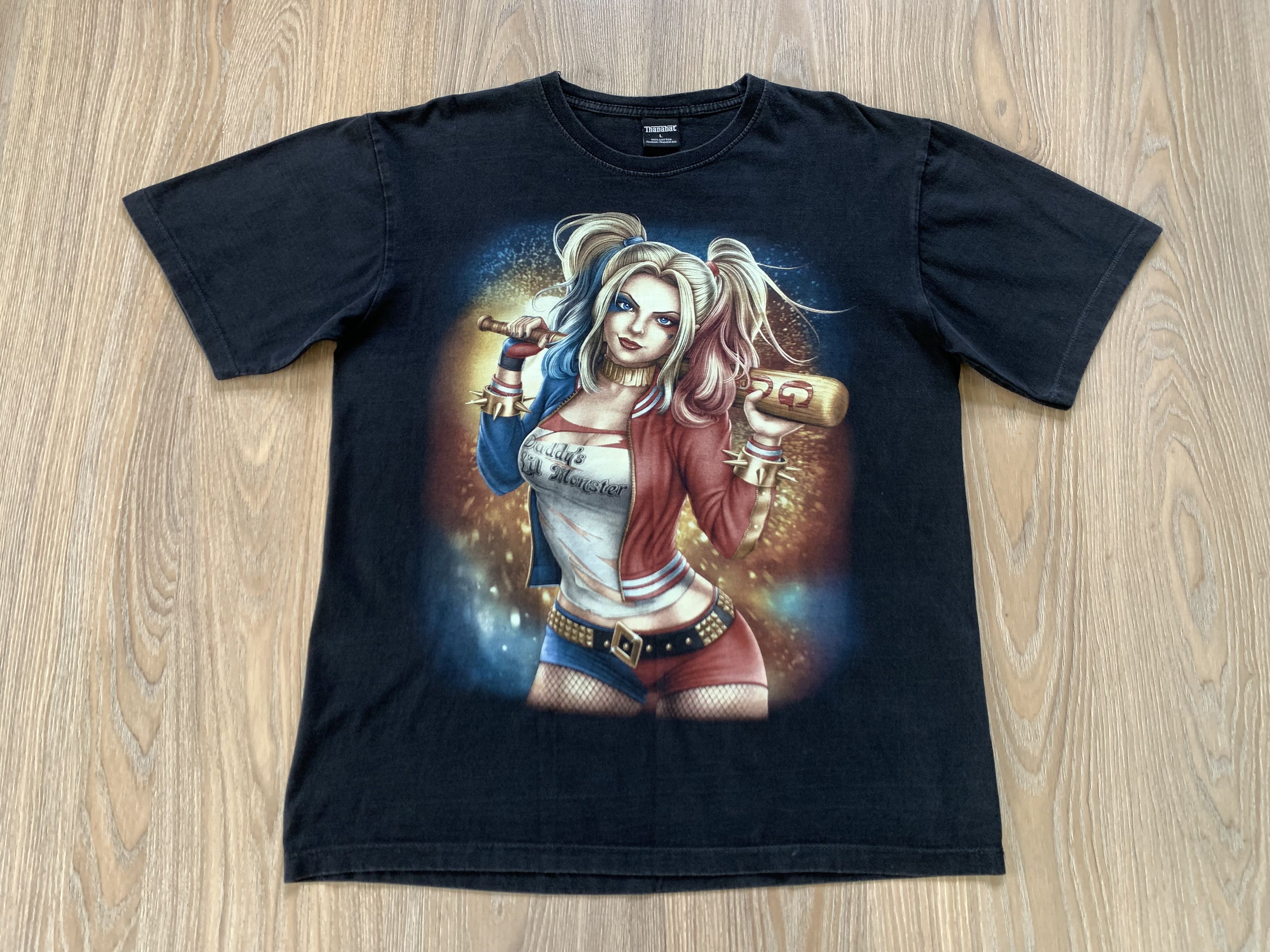 DC Comics Rare Vintage Harley Quinn Big Print T Shirt Size US L / EU 52-54 / 3 - 2 Thumbnail