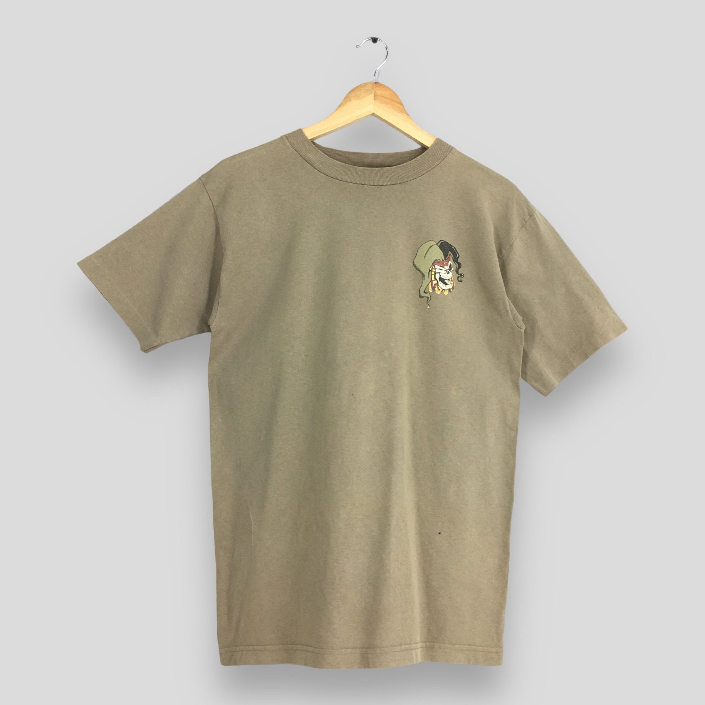 Bullhead Denim Co. Vintage Bullhead Brown Creepy Skull Clown T shirt Medium Size US M / EU 48-50 / 2 - 2 Thumbnail