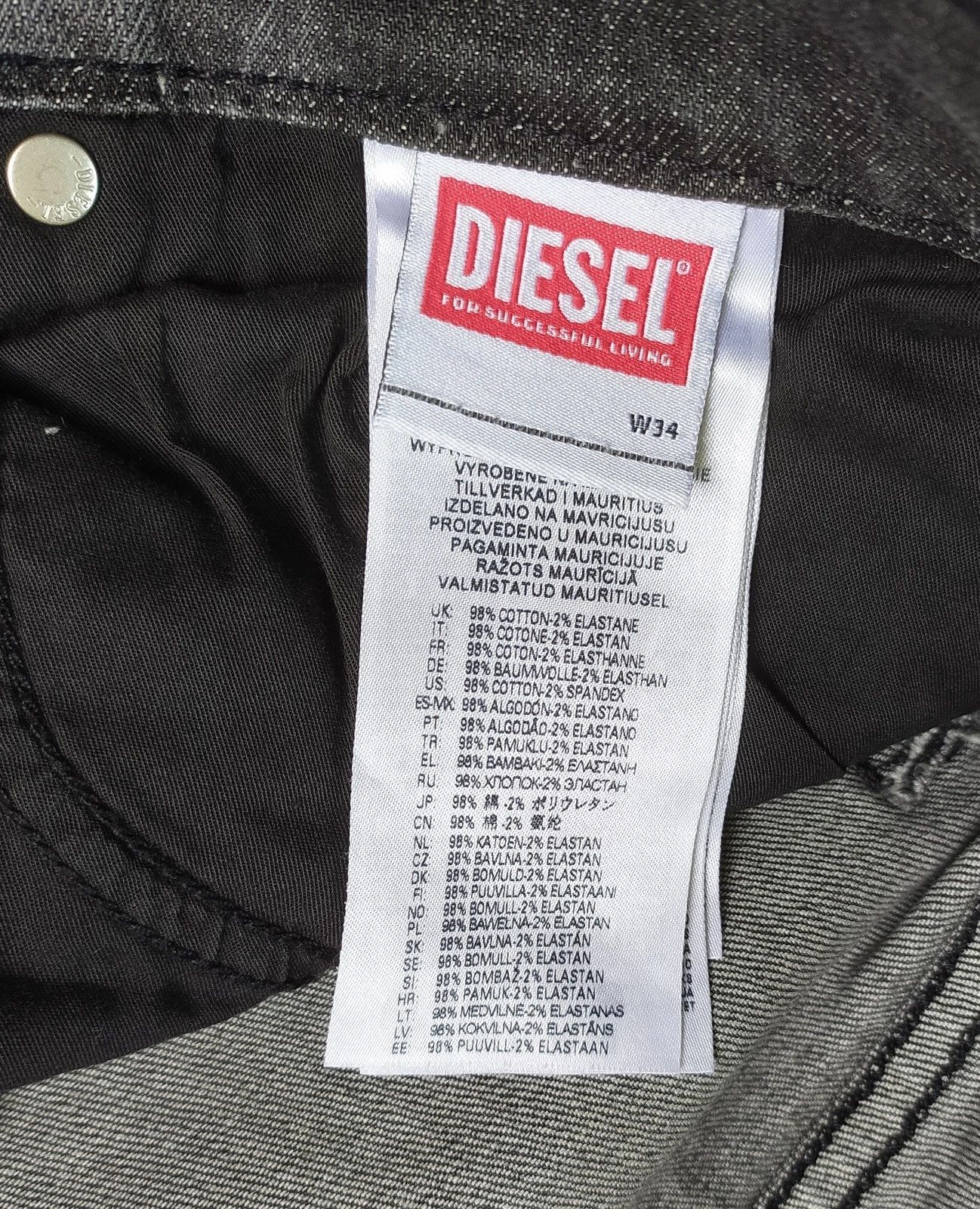 Diesel Diesel D-LUSTER L.34 MENS JEANS T/9633 Size US 34 / EU 50 - 8 Thumbnail