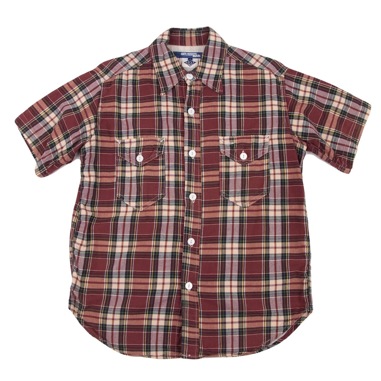 Red Check Short Sleeve Shirt Size S in Good Condition