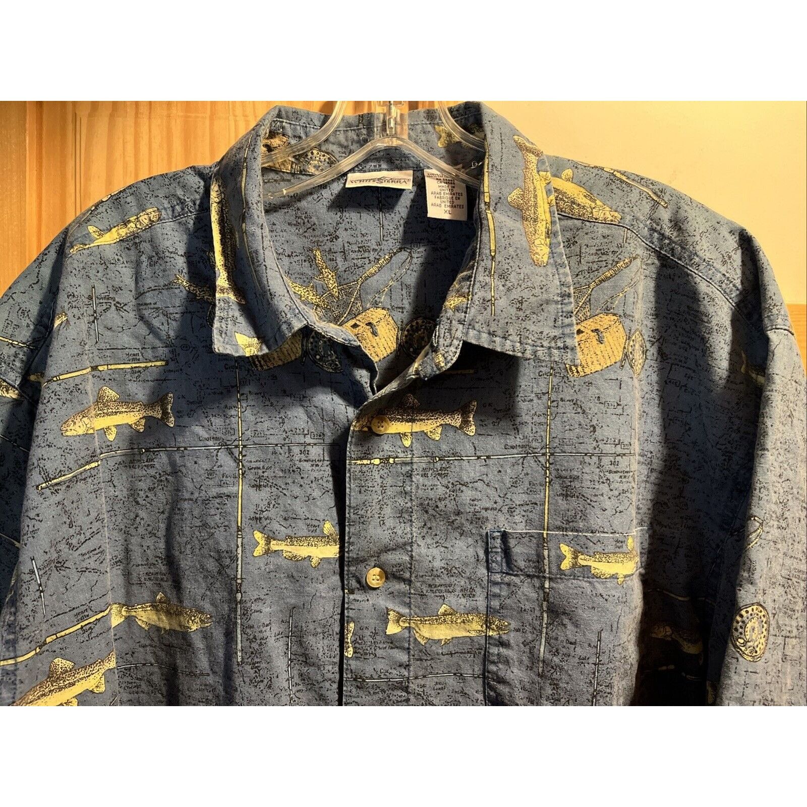 White Sierra White Sierra VTG Shirt Men’s XL Button Blue SS Fish Cotton Size US XL / EU 56 / 4 - 4 Thumbnail