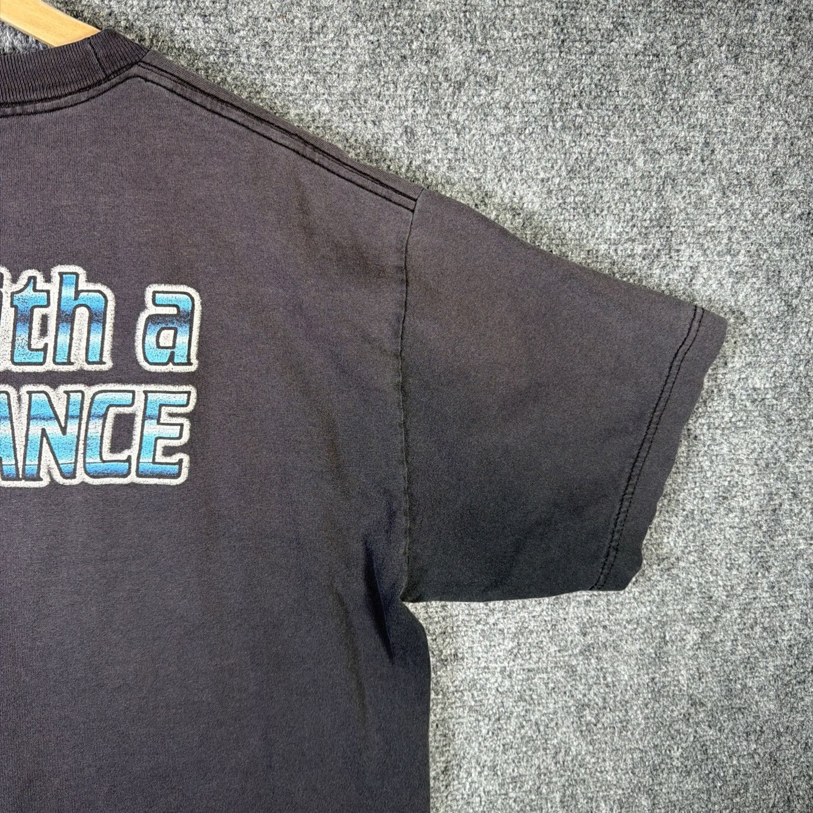 WWF Vintage Stone Cold Austin Shirt Large Black 90s Faded WWF Size US L / EU 52-54 / 3 - 9 Thumbnail