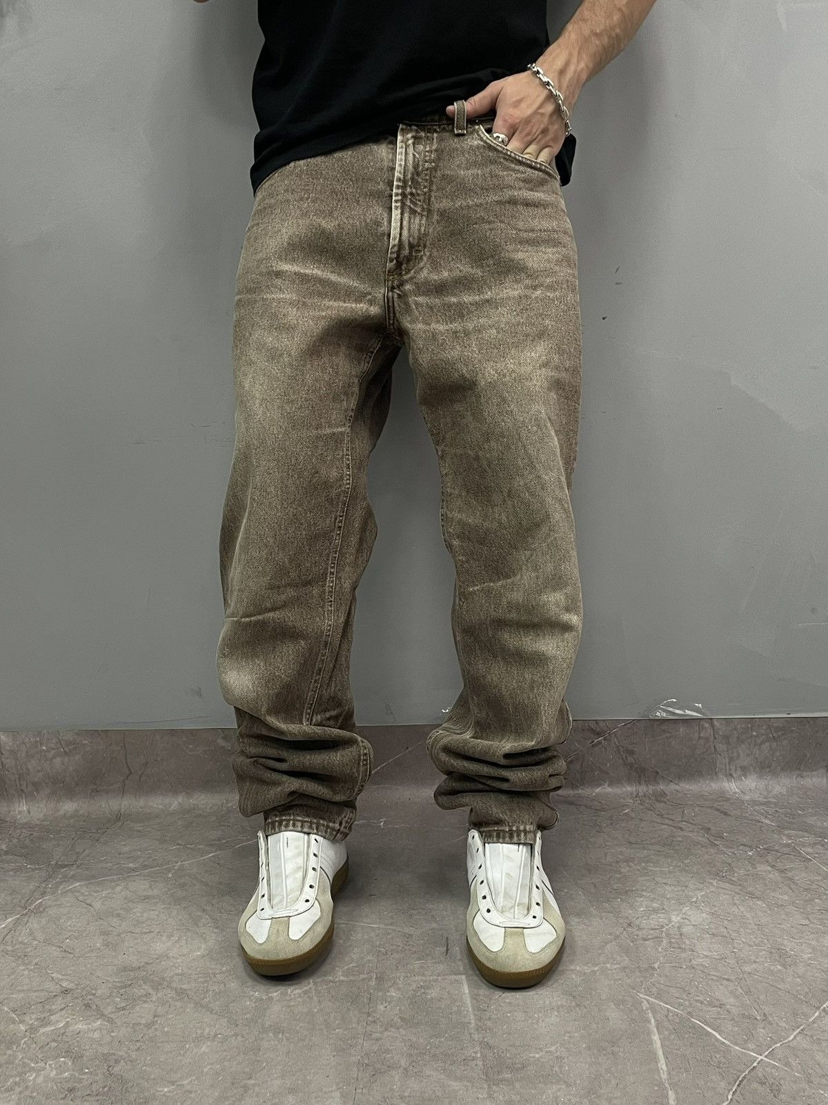 Diesel Diesel style washed faded brown baggy jeans y2k Size US 34 / EU 50 - 1 Thumbnail