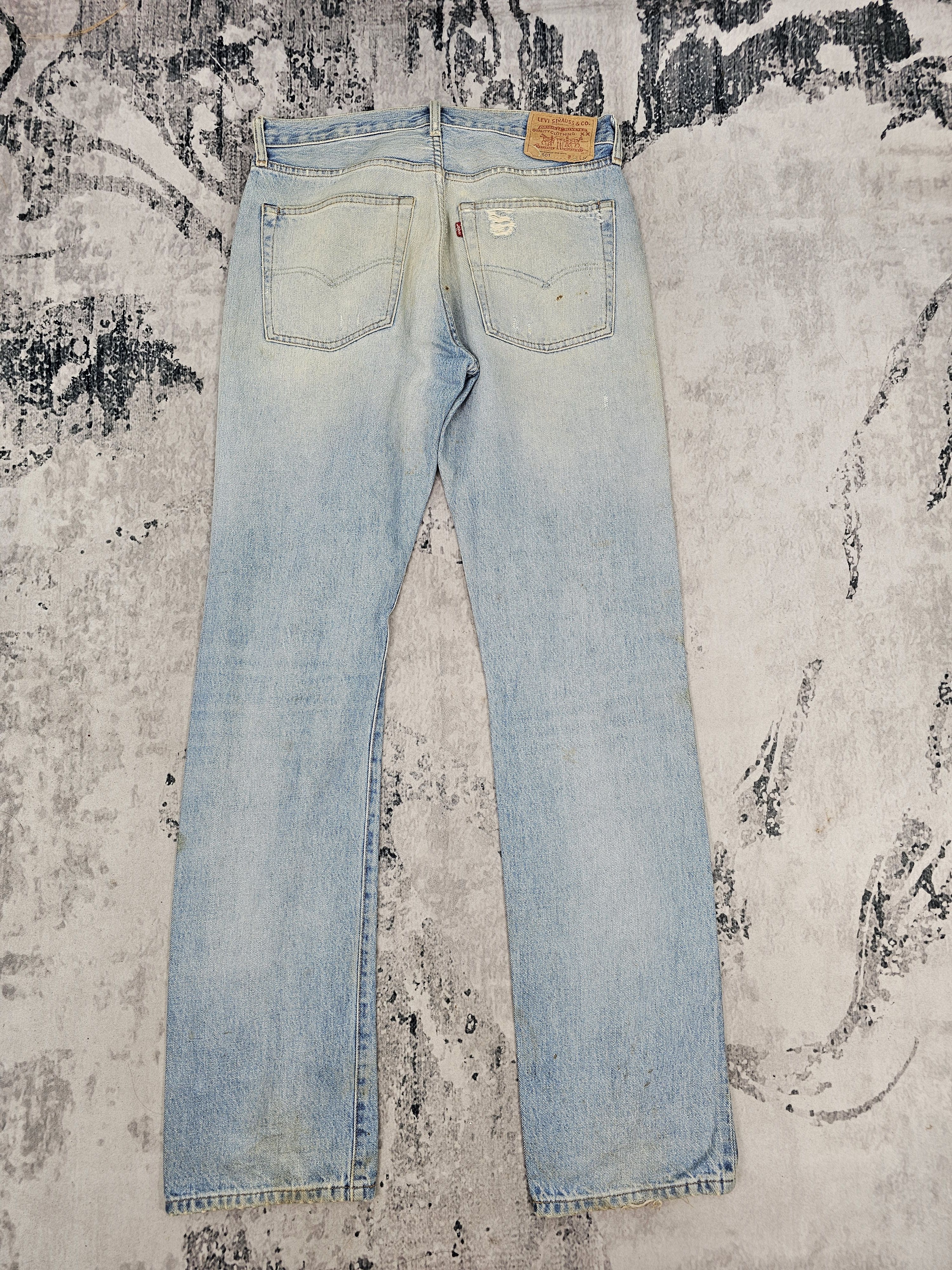 Levi's Vintage Clothing Vtg LEVIS 501 Redline Ripped Rusty Repro Jeans L0442 Size US 33 - 3 Thumbnail