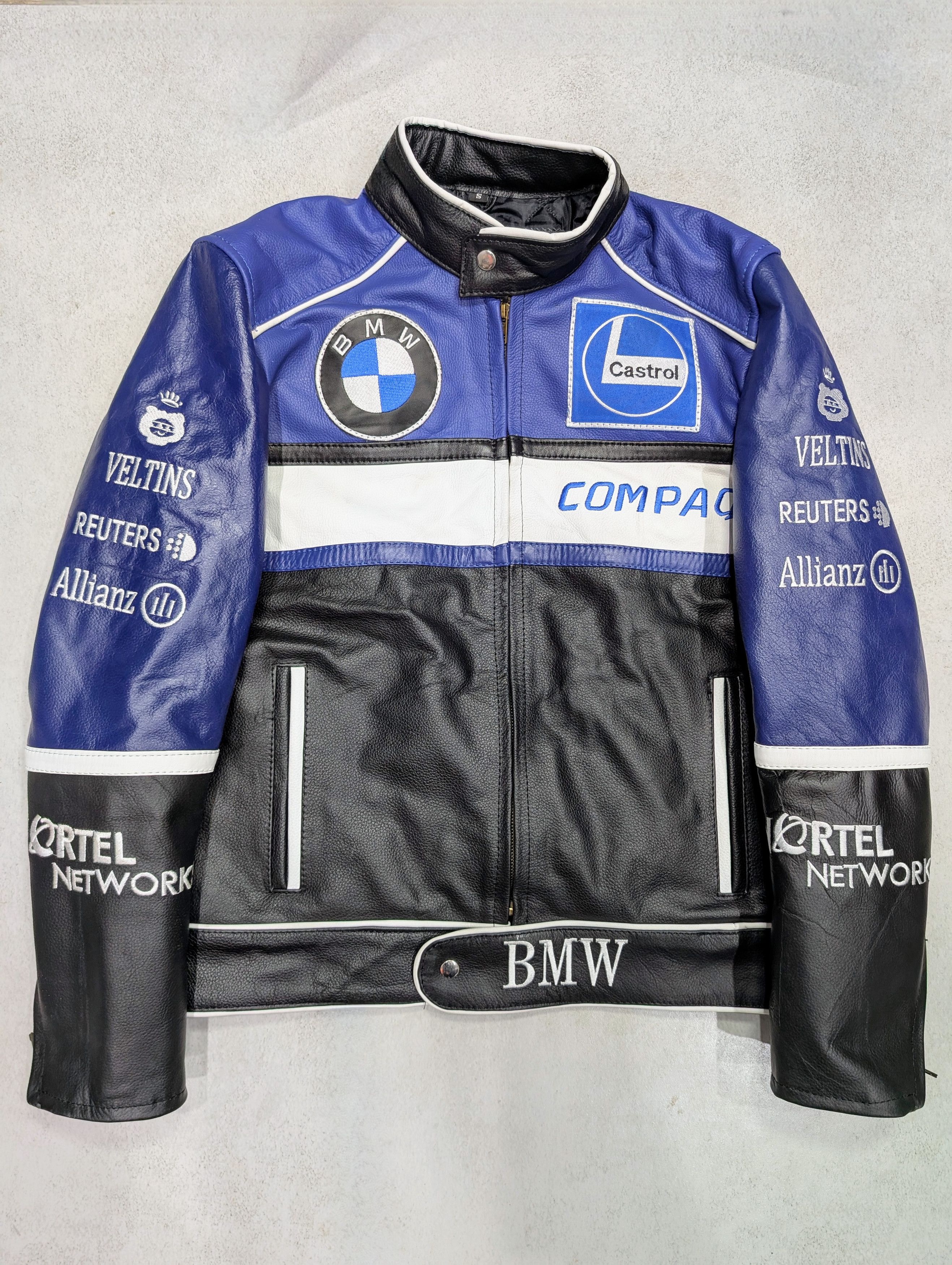 NASCAR 🔥BMW🔥 COMPAQ Racing Leather Jacket Streetwear Size US XL / EU 56 / 4 - 1 Thumbnail