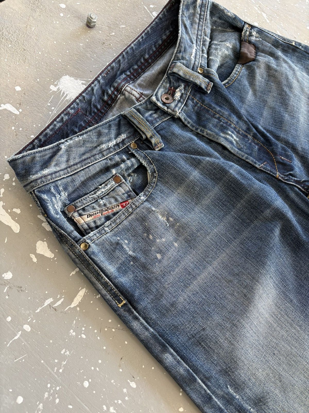 Diesel Vintage Distressed Diesel Acid Wash Denim Jeans Pants Size US 30 / EU 46 - 2 Thumbnail