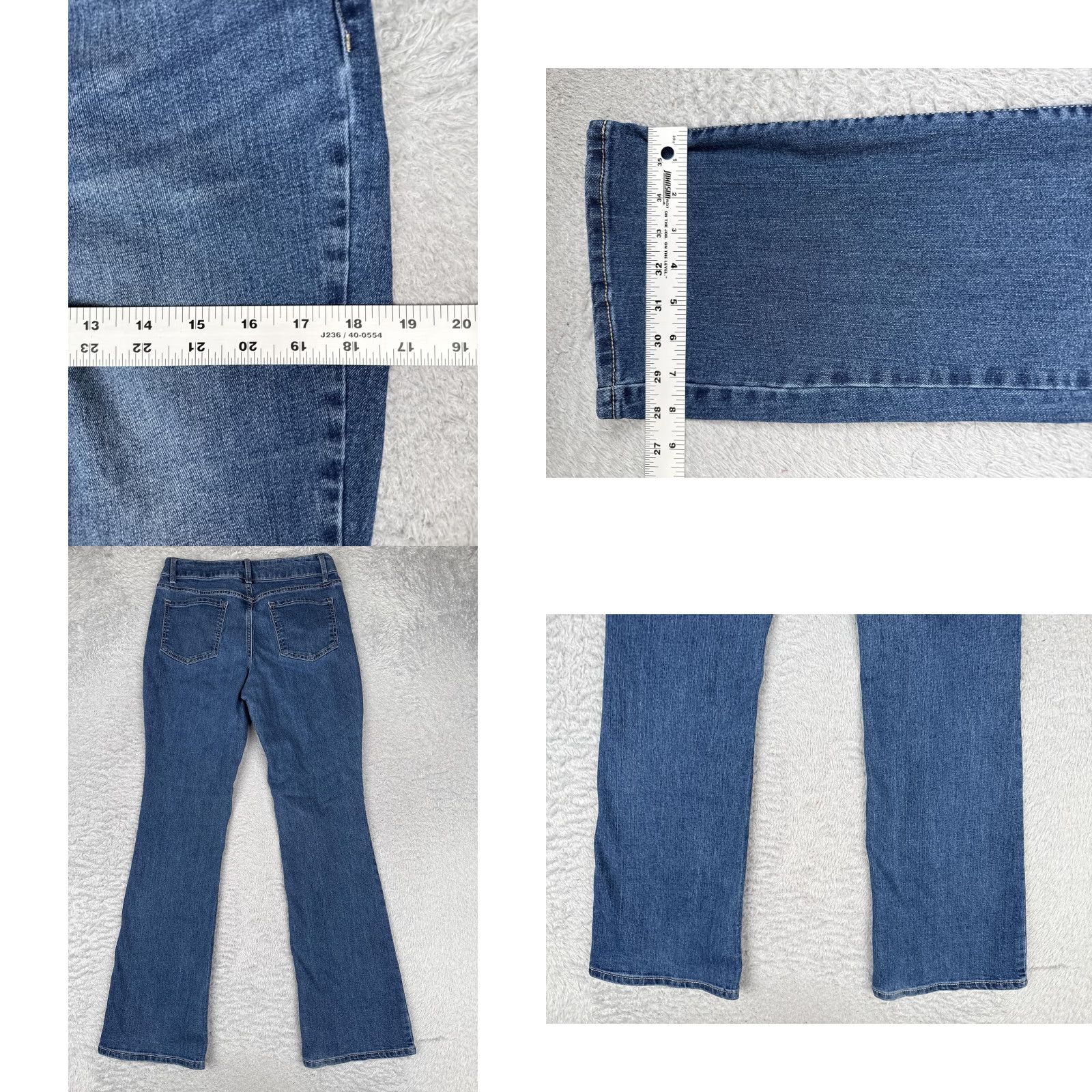 Vintage No Boundaries Jeans Bootcut Juniors 11 Blue Med Wash Mid Rise Stretch 29x31 Womens Size 32" / US 10 / IT 46 - 9 Thumbnail