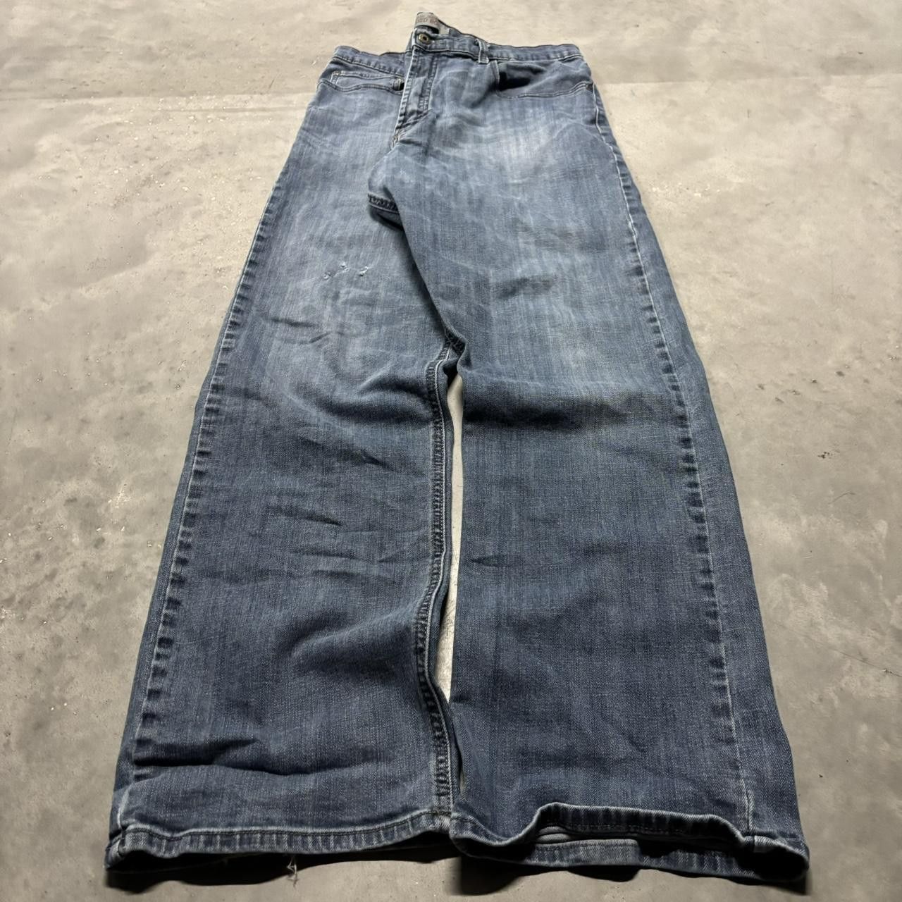 Japanese Brand × Vintage Crazy Vintage Y2K/2000s Grunge Dark Wash Bootcut Denim Jeans! Size US 36 / EU 52 - 3 Thumbnail