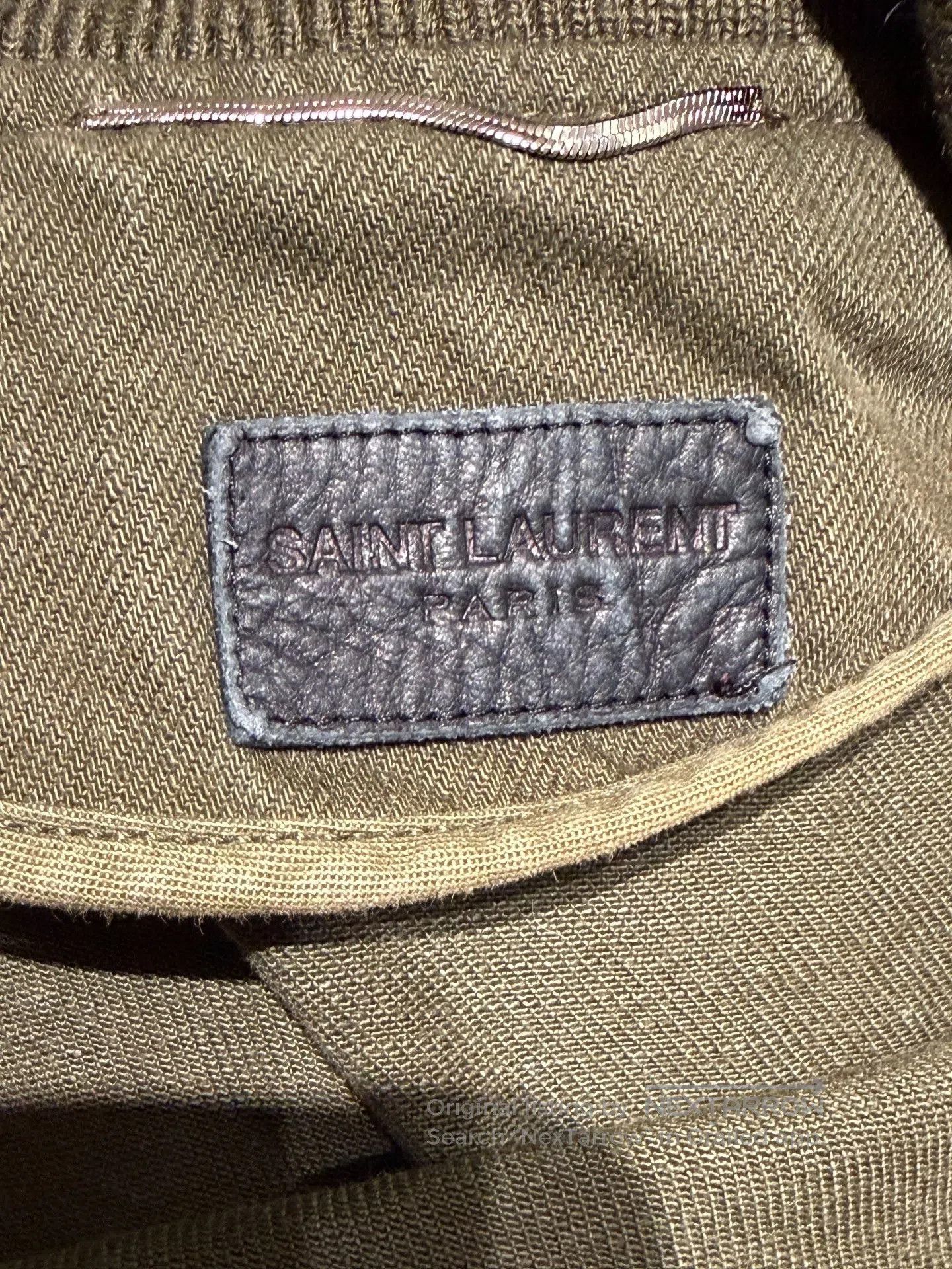 Saint Laurent Paris Saint Laurent Olive Green Patch Bomber Jacket. Size US L / EU 52-54 / 3 - 3 Thumbnail