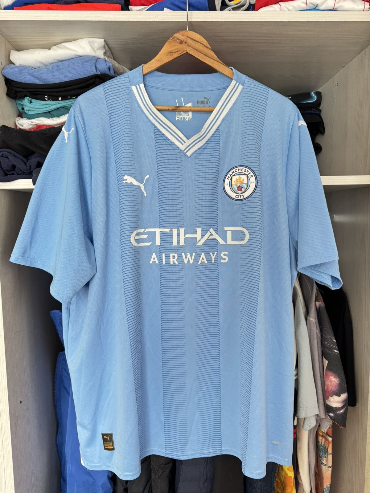 Puma Manchester City 2023-2024 Home Soccer Jersey Football Kit Size US XXL / EU 58 / 5 - 3 Thumbnail