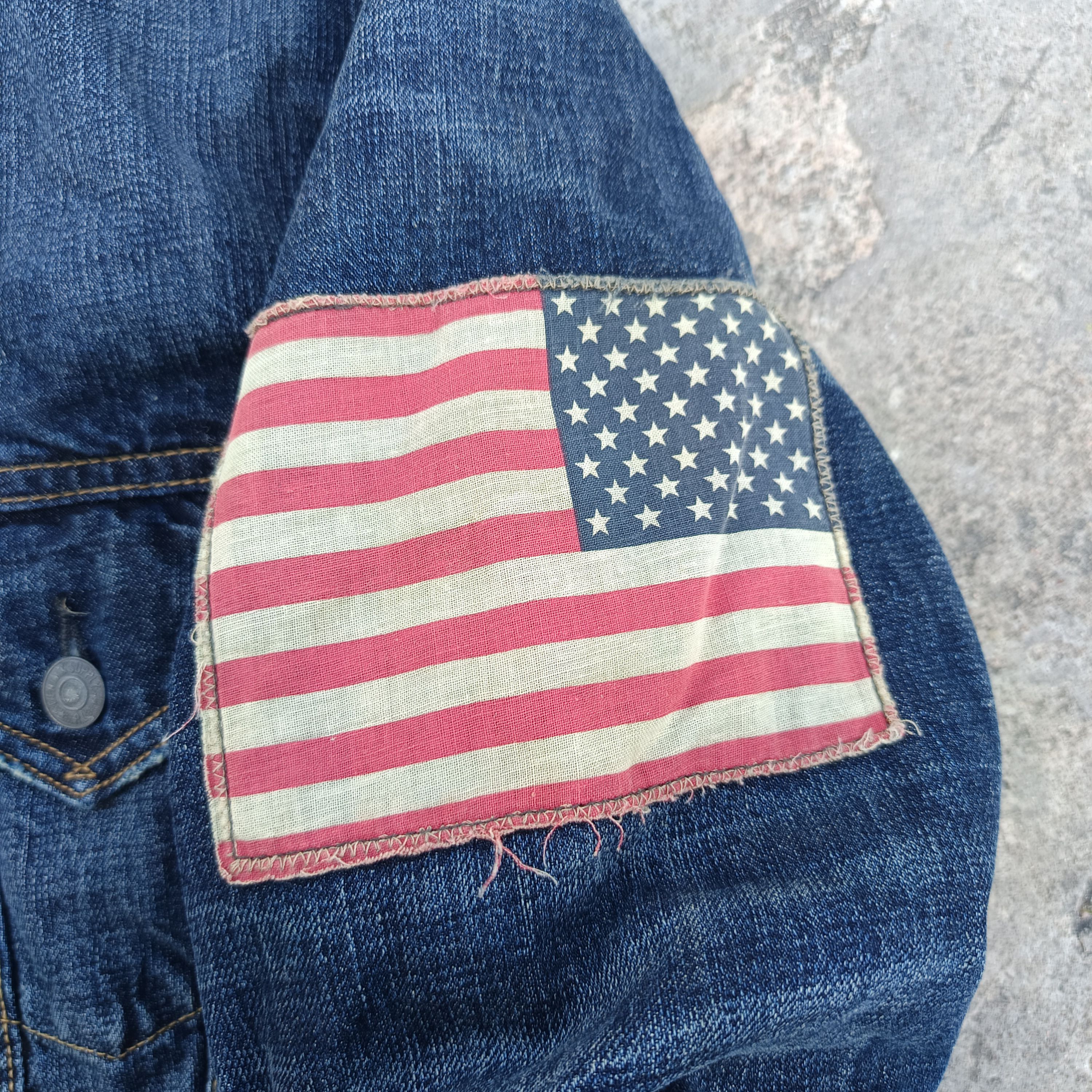 Polo Ralph Lauren Polo Ralph Lauren Usa Flag Patch Denim Sherpa Jacket Size US S / EU 44-46 / 1 - 4 Thumbnail