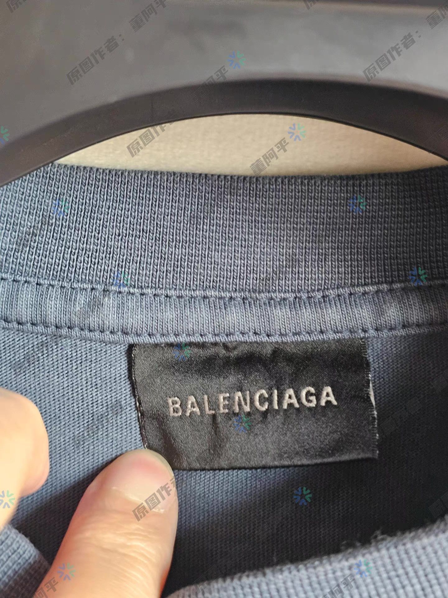 Balenciaga Balenciaga Haze Blue Short Sleeve T-shirt Size US XL / EU 56 / 4 - 3 Thumbnail