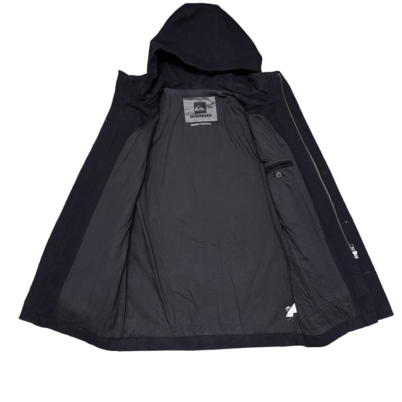 Quiksilver Quiksilver Wool Hooded Coat Size US S / EU 44-46 / 1 - 8 Thumbnail