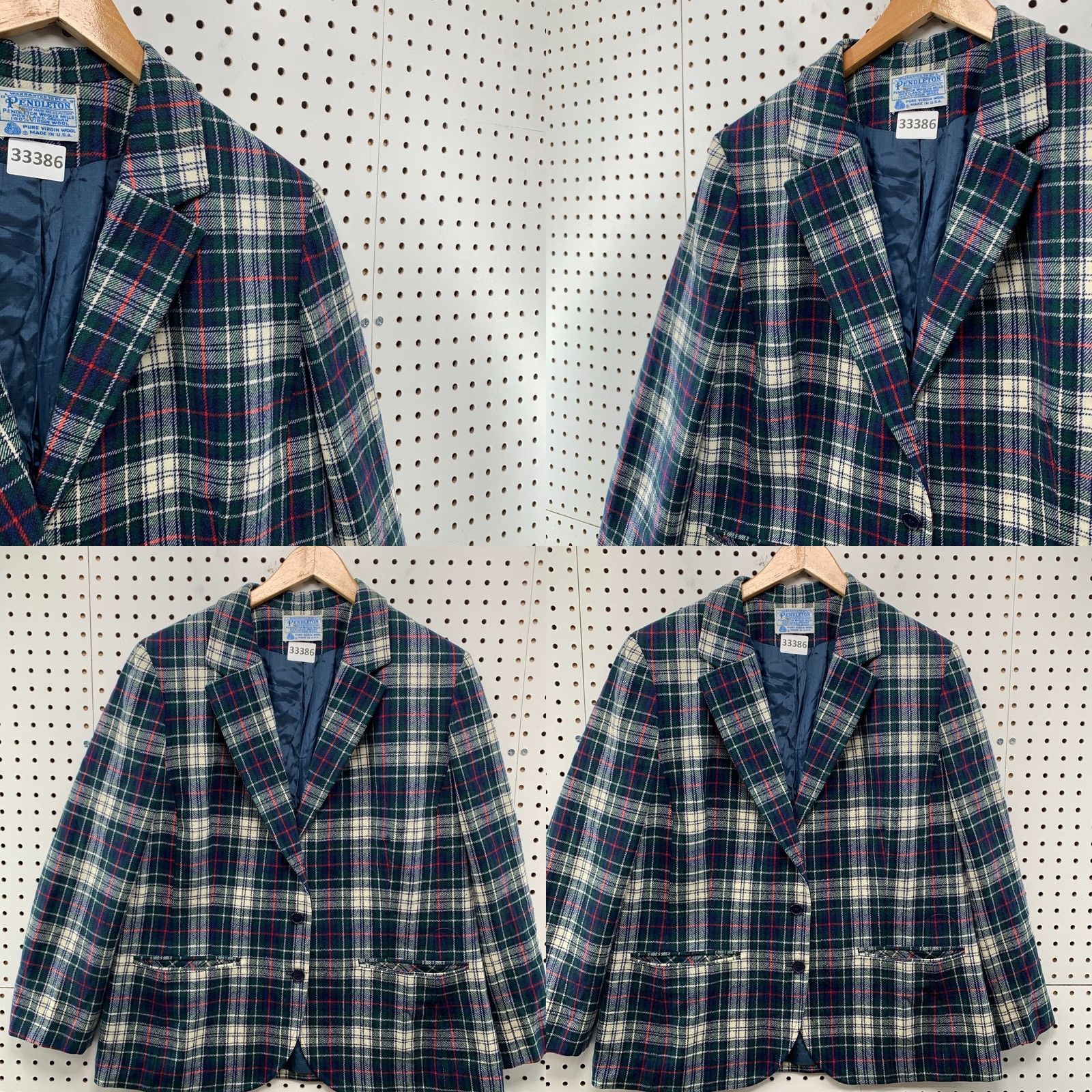Pendleton VINTAGE Pendleton Blazer Shirt Wool Green USA 21x28 Sports Plaid Womens M Medium Size M / US 6-8 / IT 42-44 - 8 Thumbnail