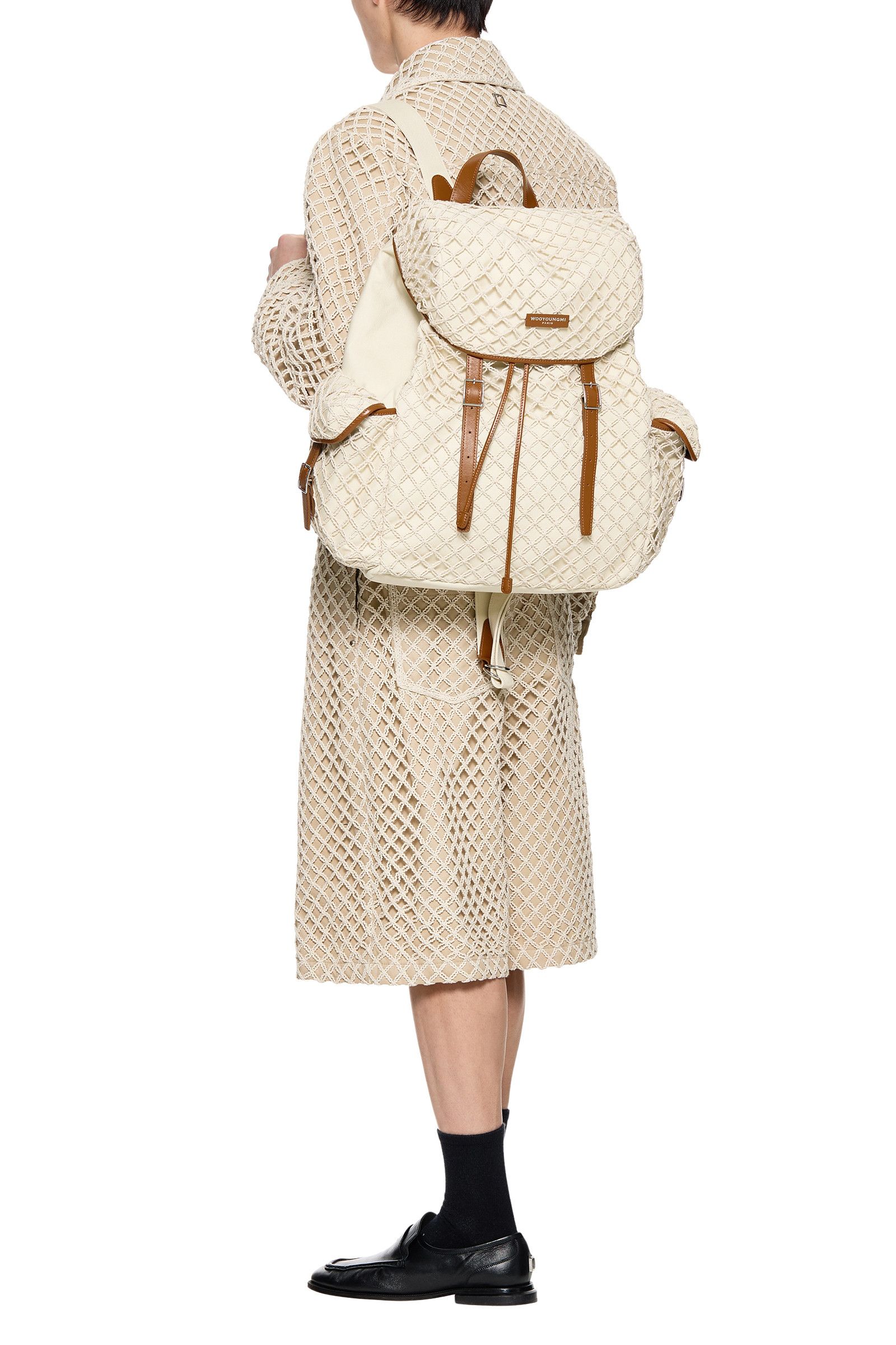 Wooyoungmi BNWT SS25 WOOYOUNGMI IVORY KNIT NET COTTON BACKPACK Size ONE SIZE - 1 Thumbnail