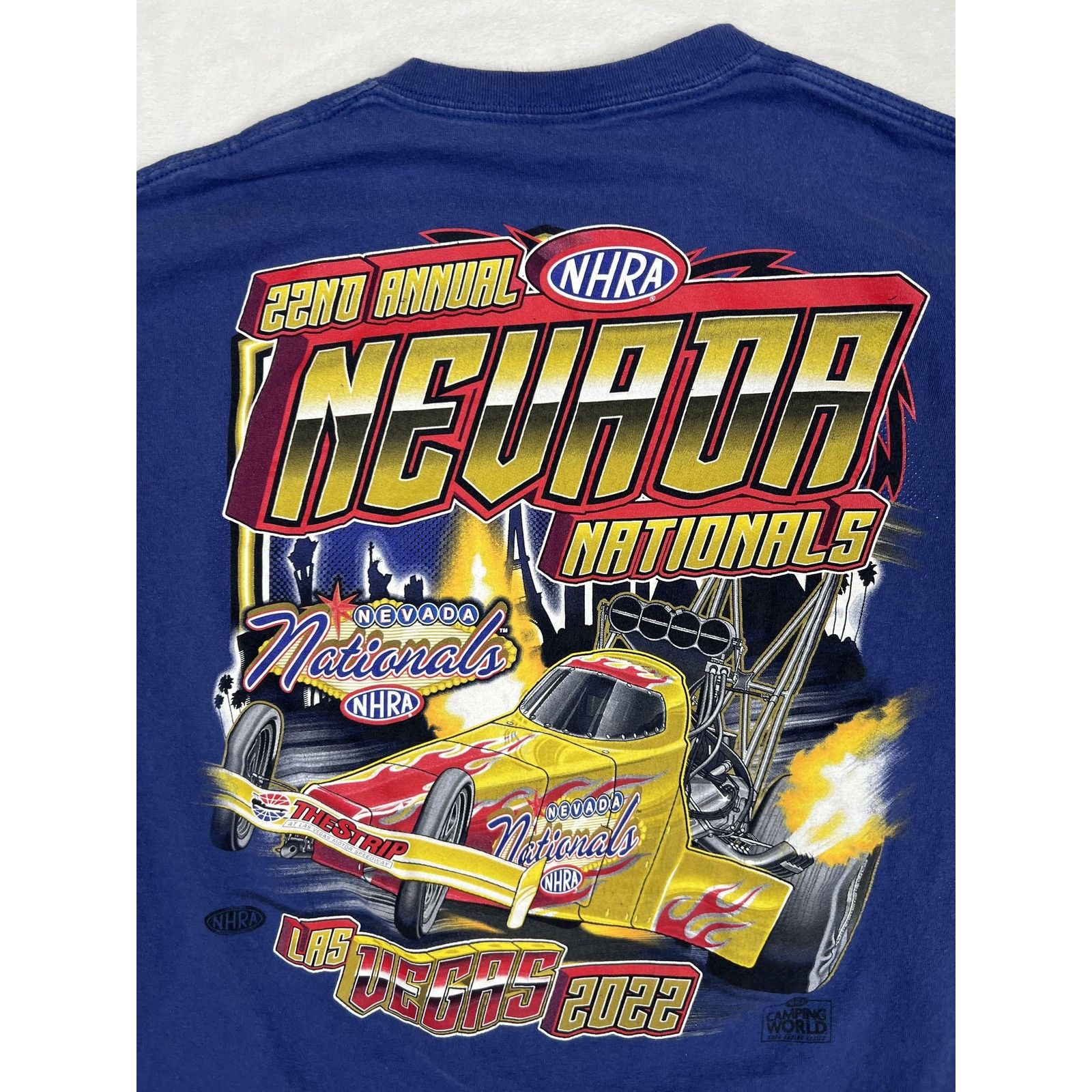 Other NHRA Nevada Nationals T-Shirt Mens Large Blue Las Vegas 2022 Size US L / EU 52-54 / 3 - 6 Thumbnail