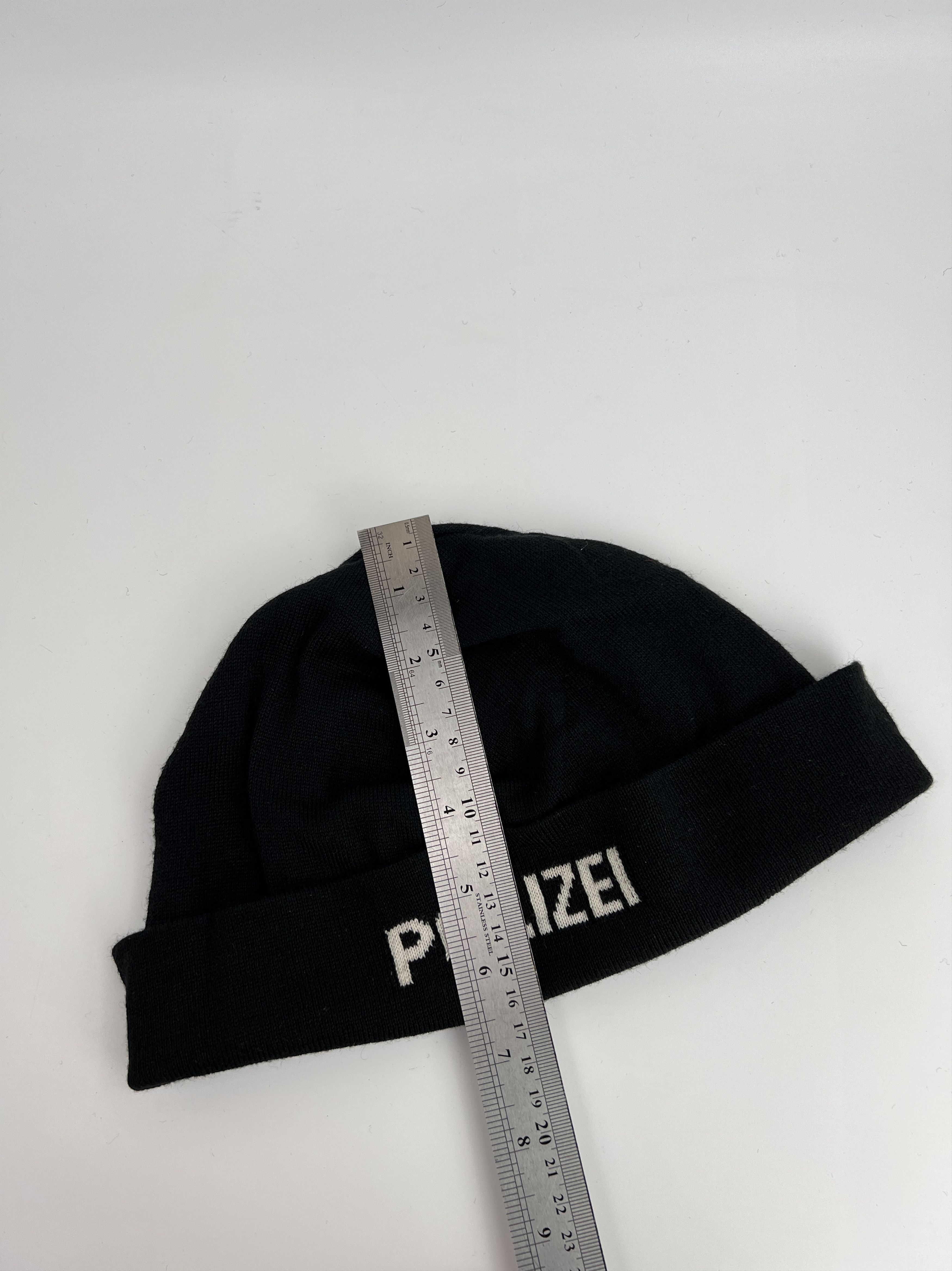 Vintage Vintage y2k Polizei Black Wool Beanie Hat Size ONE SIZE - 8 Thumbnail