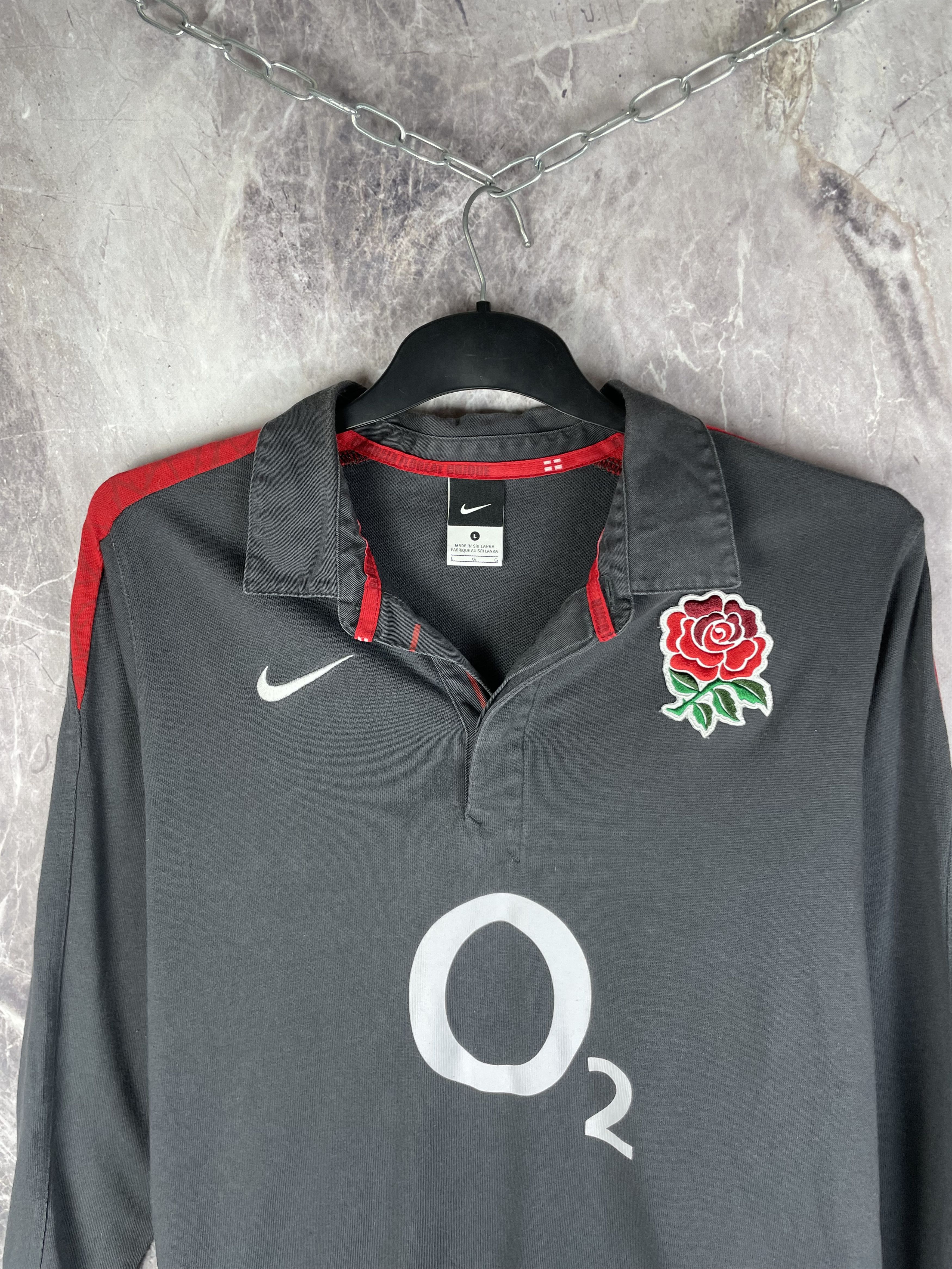 Nike Nike Rugby England Vintage Long Sleeve Polo Shirt Size US L / EU 52-54 / 3 - 3 Thumbnail