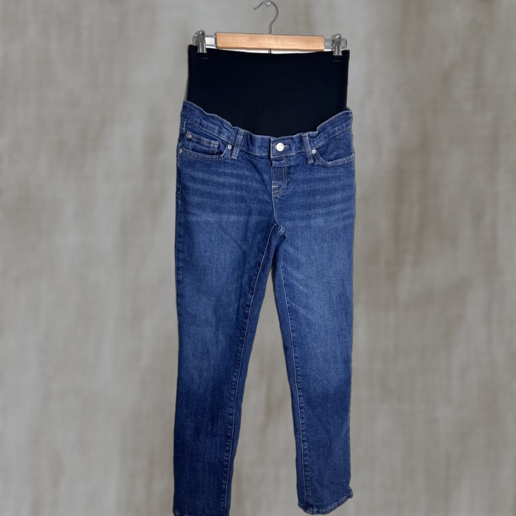 Gap Gap Maternity Jeans Dark Wash 4 32x27 Women Jeans Blue Straight Womens Size 27" / US 4 / IT 40 - 1 Thumbnail