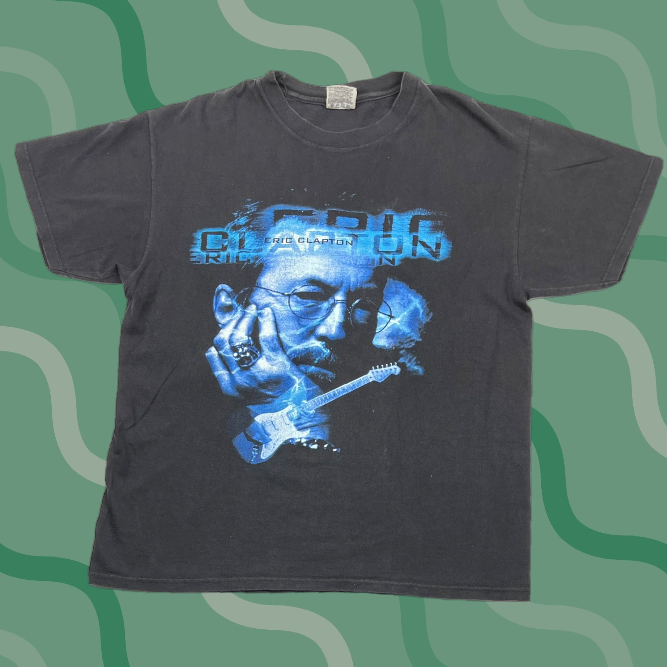 Hanes VINTAGE Eric Clapton T Shirt 90s World Tour Concert Music USA Mens Sz L Shirt Size US L / EU 52-54 / 3 - 1 Thumbnail