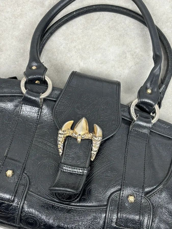 Just Cavalli AW2008 Cavalli Black Leather Winged Claw Lock Shoulder Bag Size ONE SIZE - 4 Thumbnail